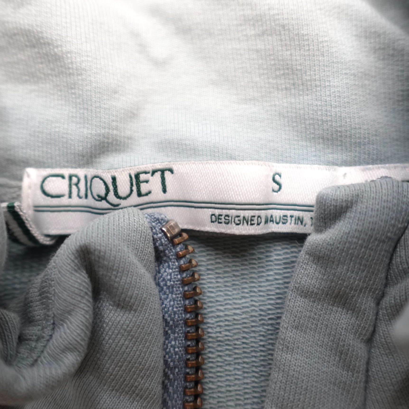 Vintage Criquet Pullover Sweater S Blue Teal Embroidered 1/4 Zip Long Sleeve Casual Men shirt Size US S / EU 44-46 / 1 - 3 Thumbnail