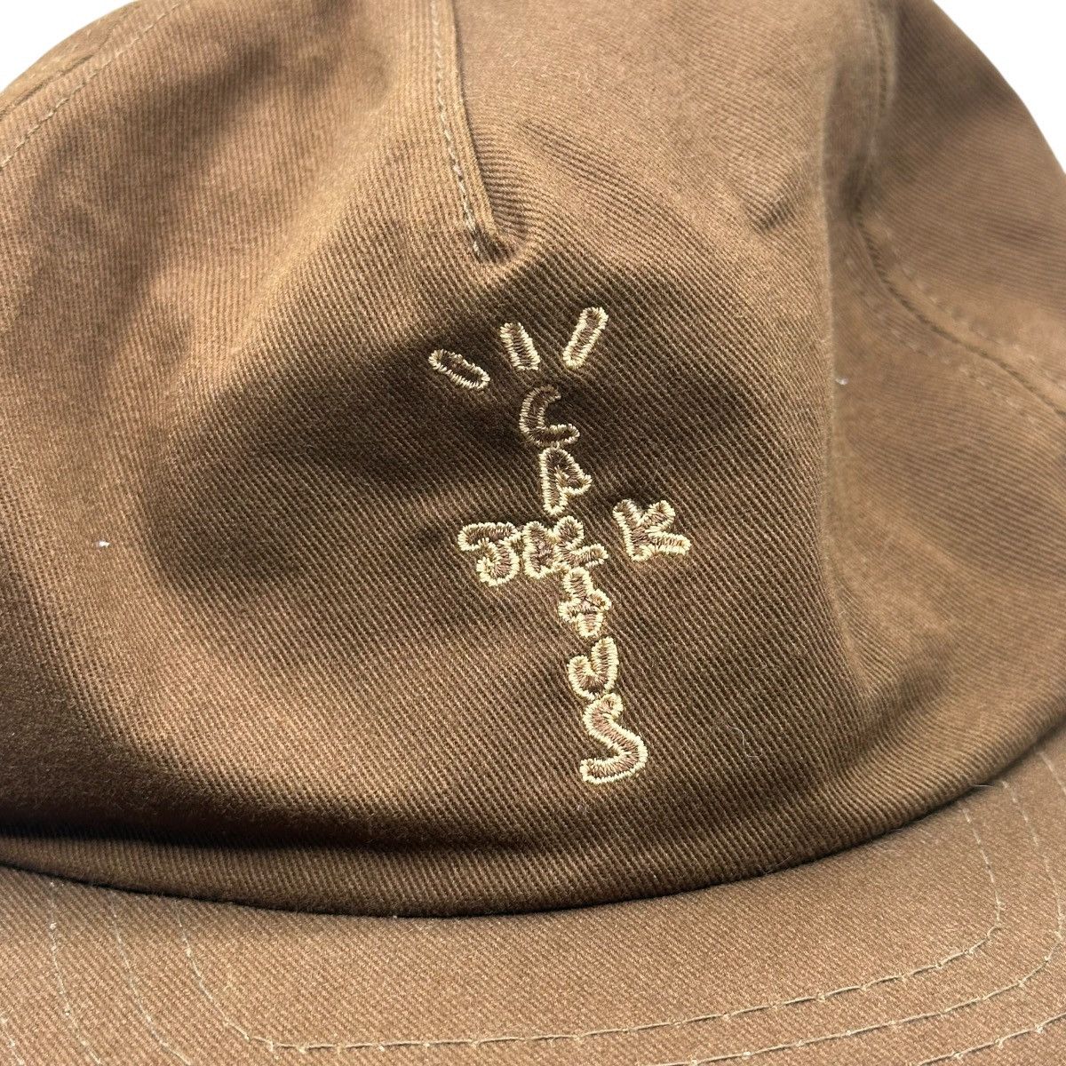 Travis Scott Cactus Jack Travis Scott Brown Embroidered Logo Hat Cap Mens Size ONE SIZE - 2 Thumbnail