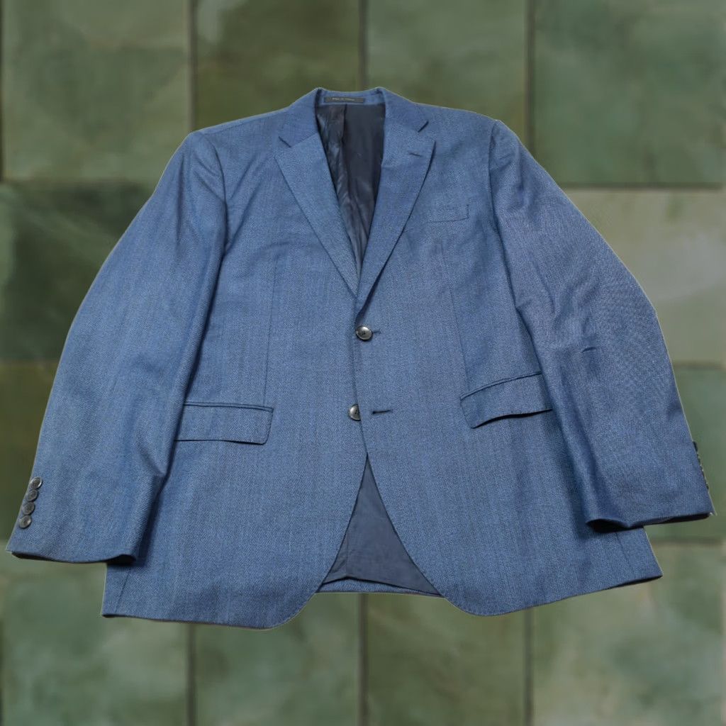 Hugo Boss HUGO BOSS Blazer Blue Wool Super 130s Guabello Two-Button Slim Fit Jacket/L Blazer Size 42R - 1 Thumbnail
