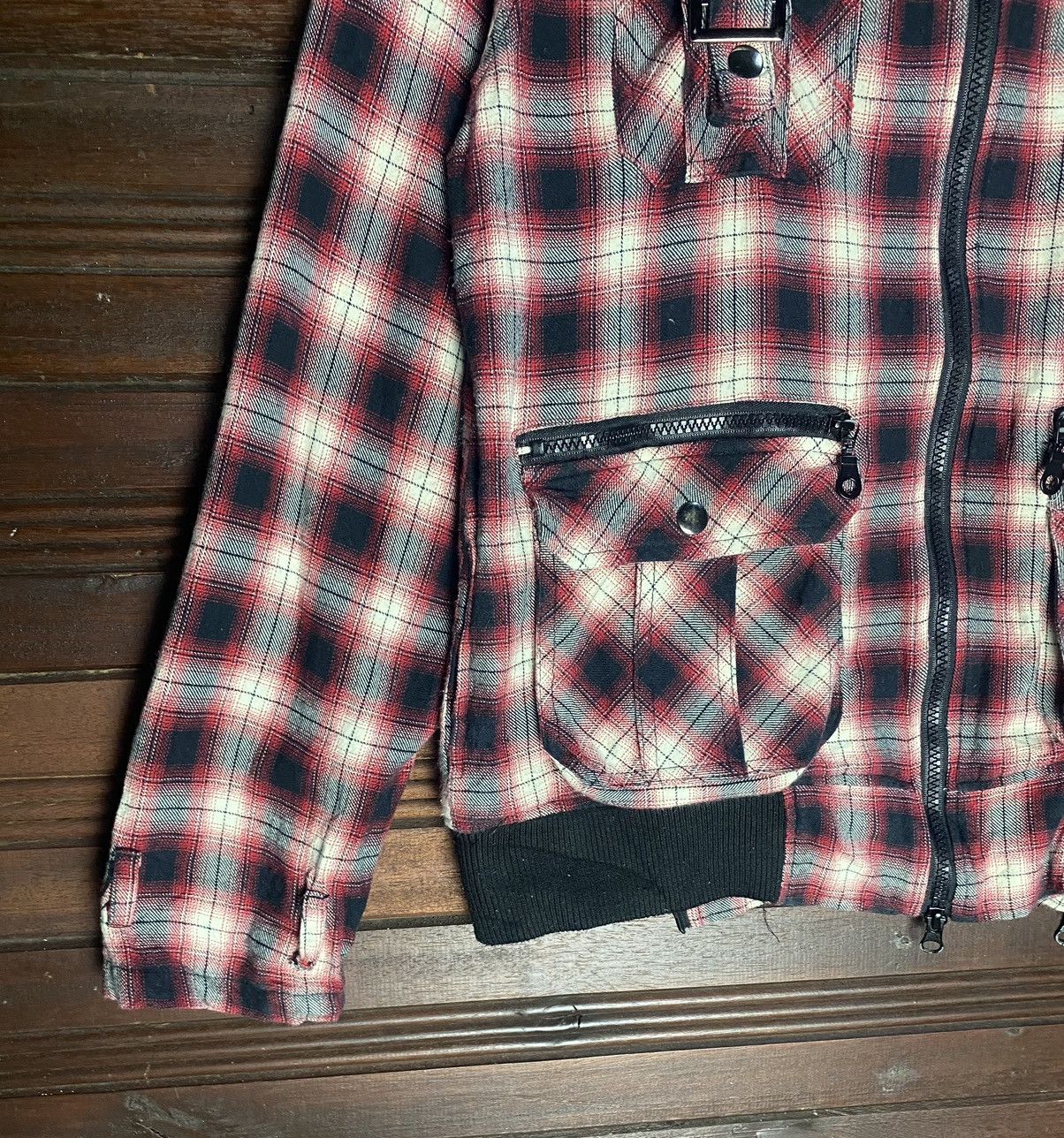 In The Attic In The Attic Tartan Bondage Punk Double Zipper Jacket Size US M / EU 48-50 / 2 - 5 Thumbnail