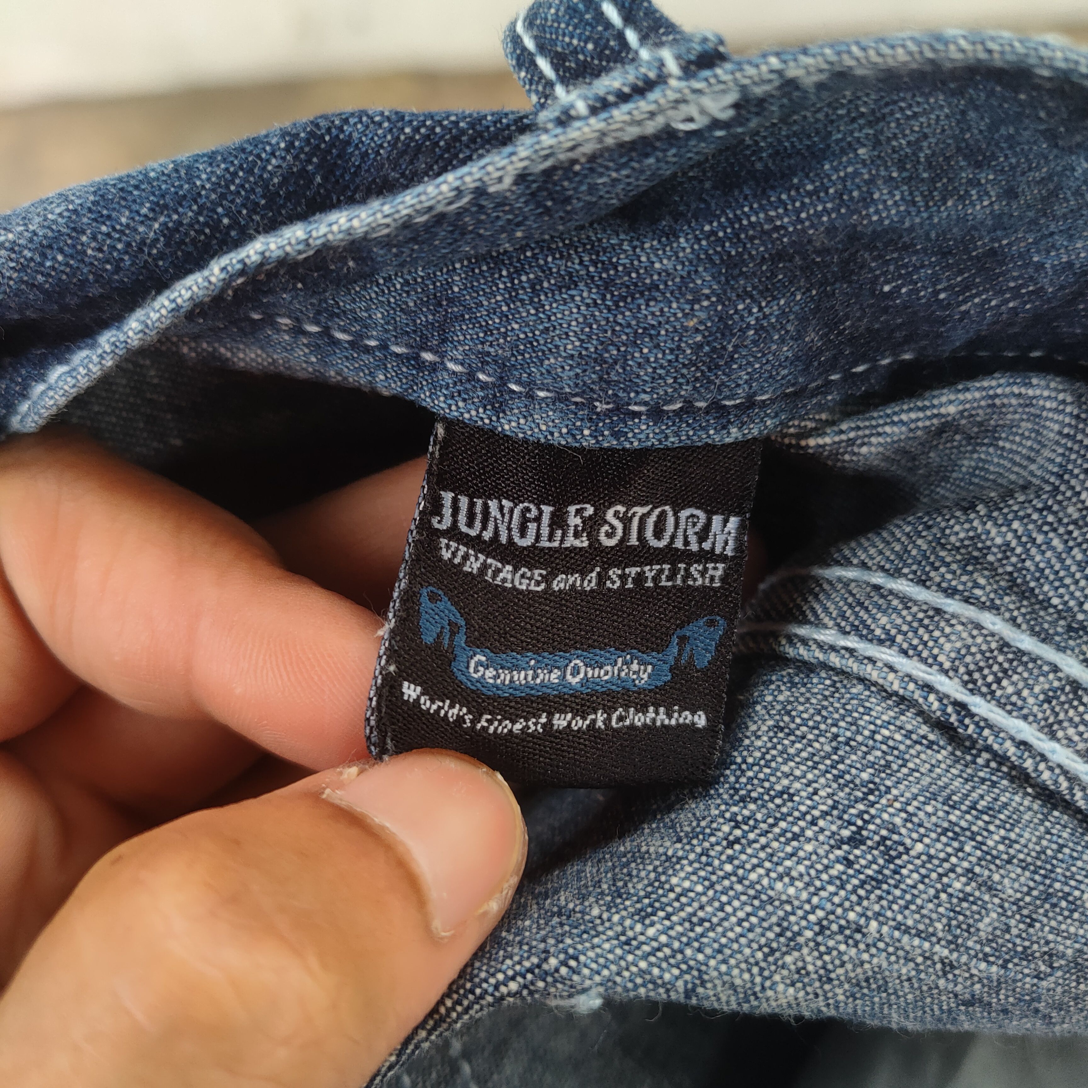 Jungles # VINTAGE STORM FADED DISTRESSED JEANS DENIM PANTS Size US 30 / EU 46 - 12 Thumbnail