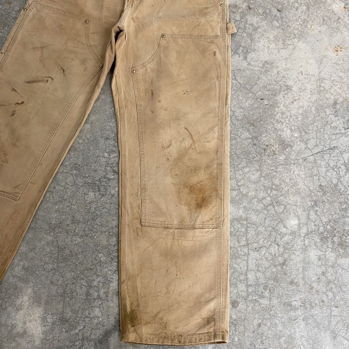 Carhartt VTG Carhartt Double Knee Faded Tan Dirty Carpenter Pants Size US 33 - 6 Thumbnail