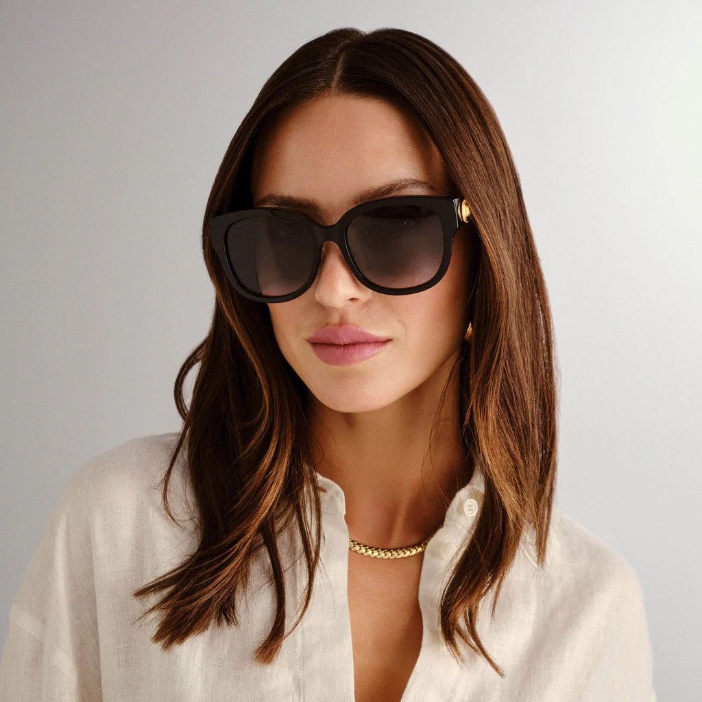 Gucci NEW GUCCI GG1409SK 002 ROUND BROWN GREY WOMEN SUNGLASSES Size ONE SIZE - 1 Thumbnail