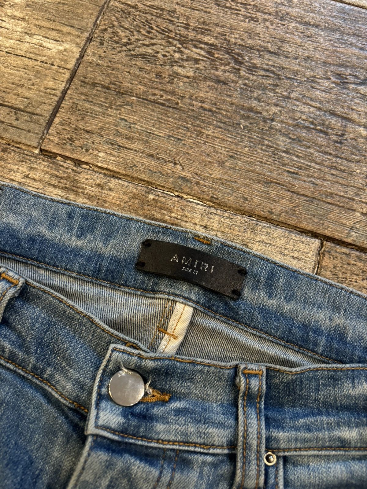 Amiri Plain Jane Lightwash Skinny Denim Size US 31 - 3 Thumbnail