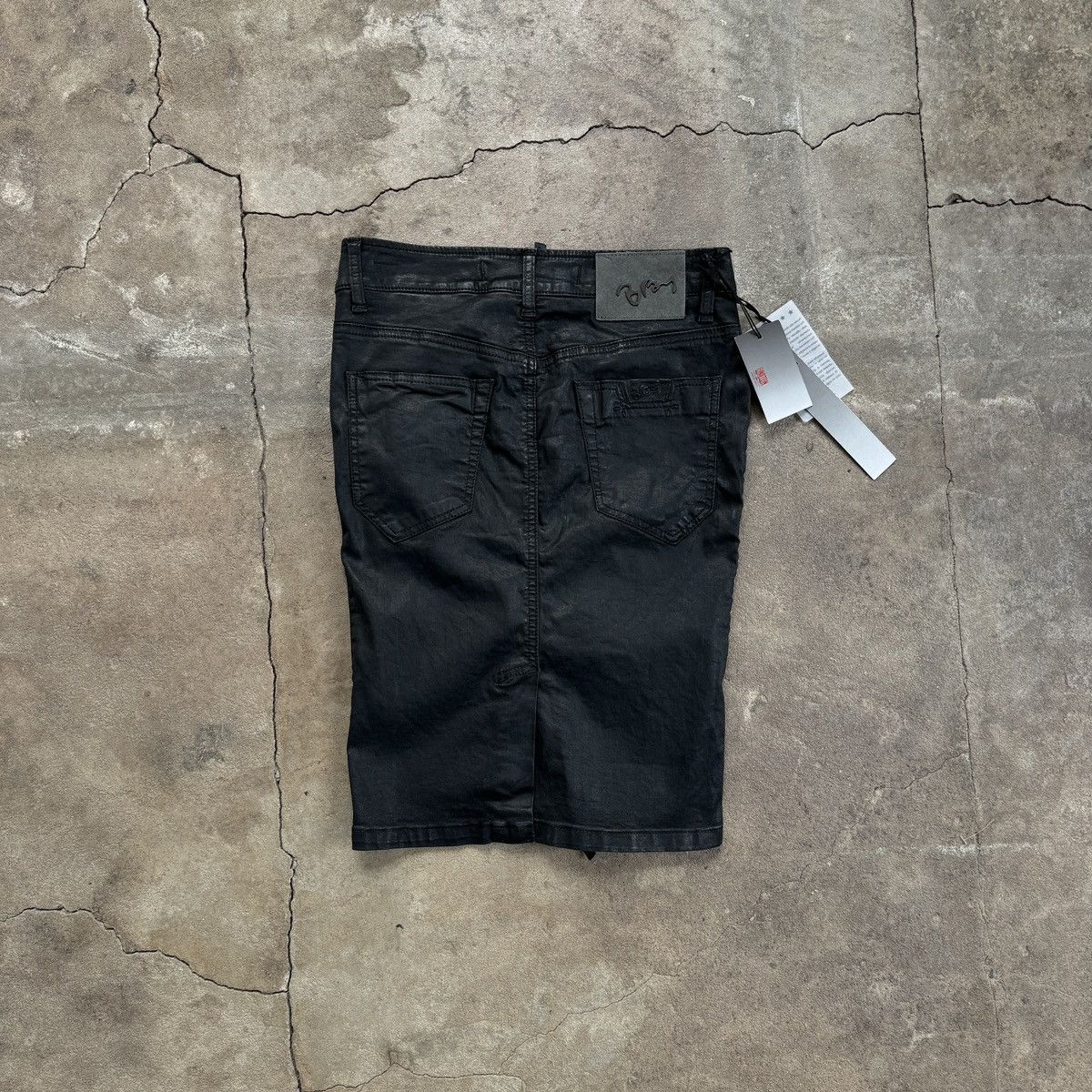 Seditionaries Bray Steve Alan Avant-Garde Wax Zip Skirt Size 27" / US 4 / IT 40 - 2 Thumbnail