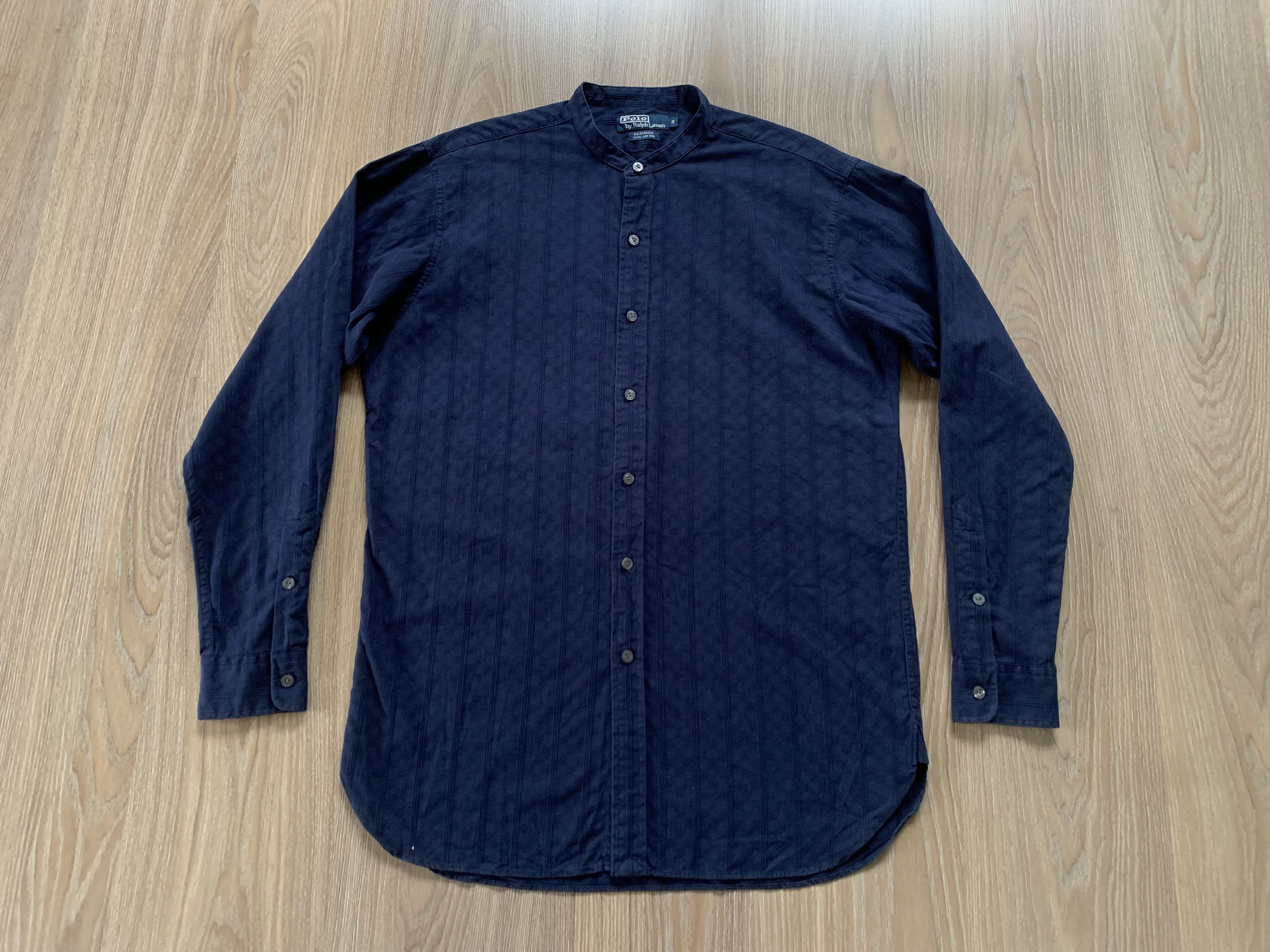 Polo Ralph Lauren Polo Ralph Lauren Bernard Band Collar Navy Blue Shirt Size US S / EU 44-46 / 1 - 2 Thumbnail