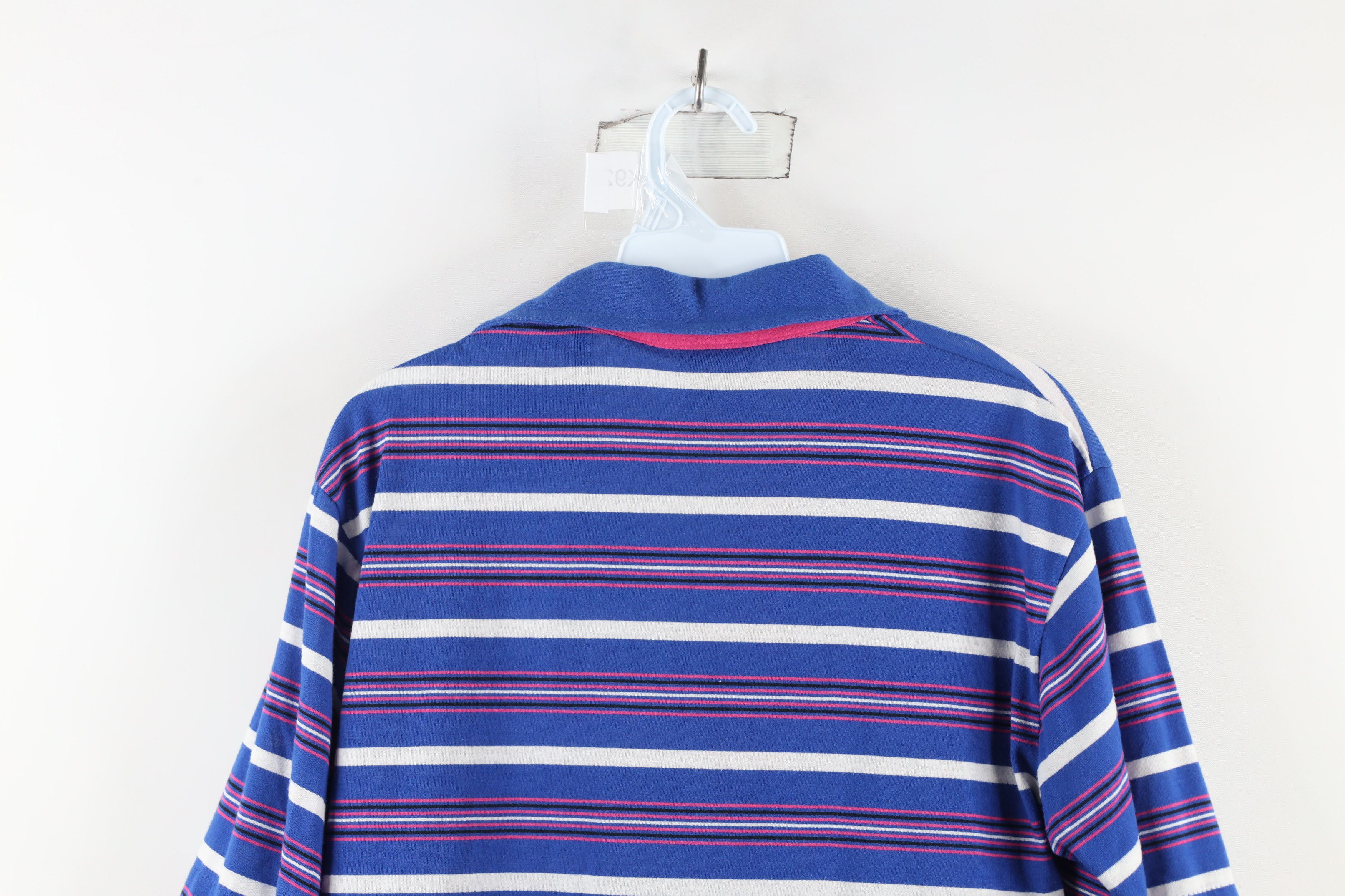 Vintage Vintage 70s Streetwear Striped Knit Collared Golf Polo Shirt Size US M / EU 48-50 / 2 - 10 Thumbnail