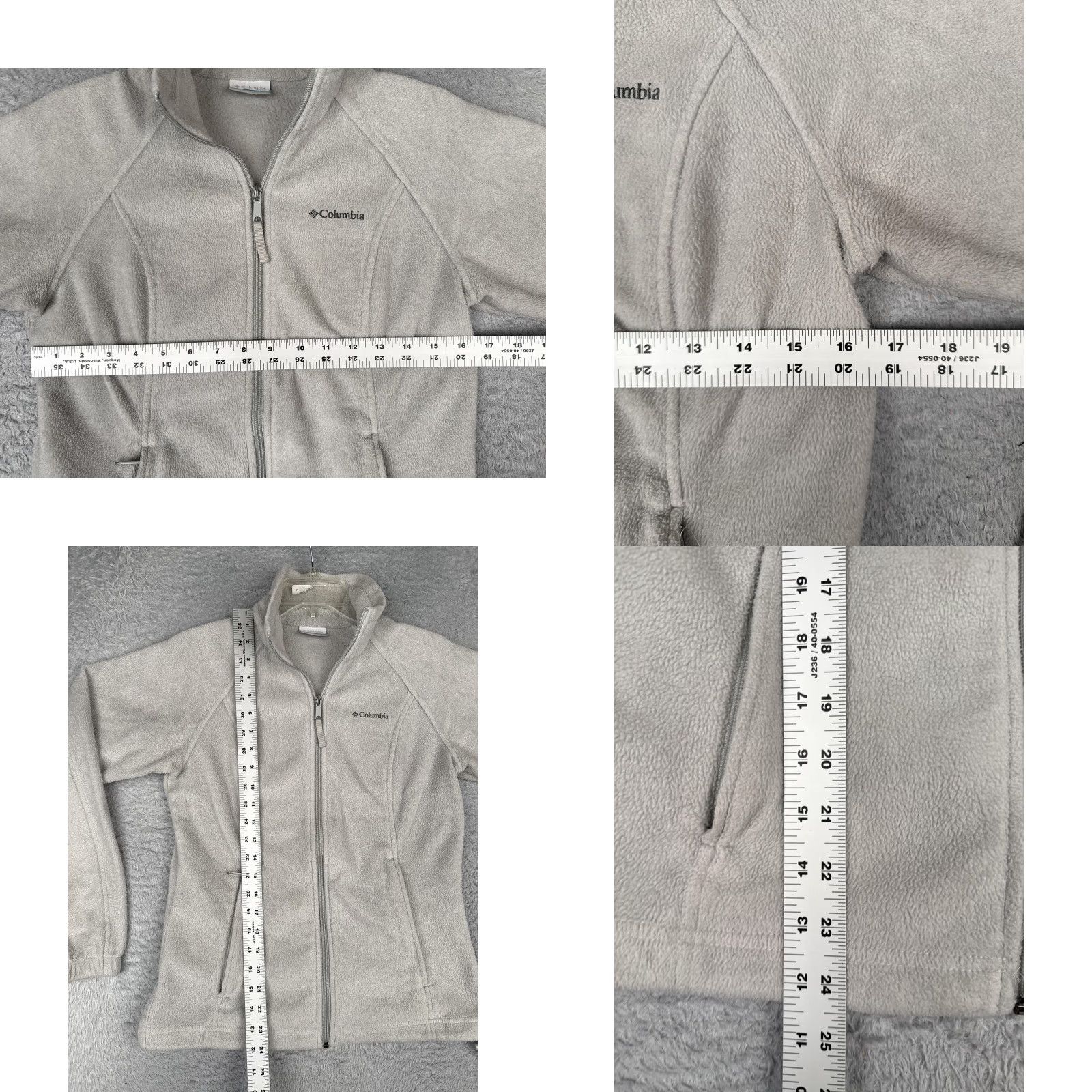 Vintage Columbia Jacket Womens Small Gray Fleece Full Zip Outdoor Hiking Stands Mock Neck Casual Travel Men's? Size S / US 4 / IT 40 - 9 Thumbnail