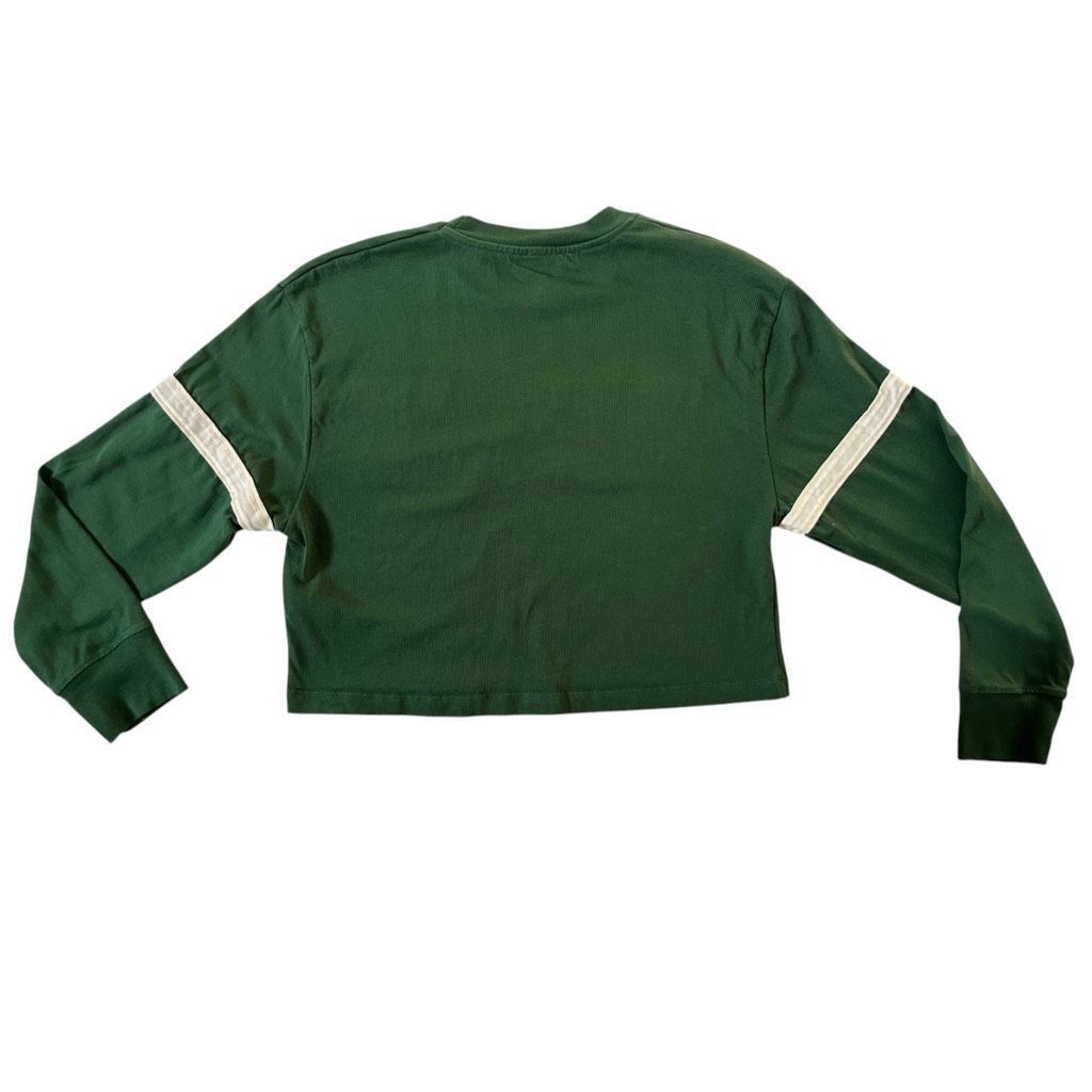 Zara ZARA New York Green Cropped Long Sleeve Top Size S / US 4 / IT 40 - 10 Thumbnail
