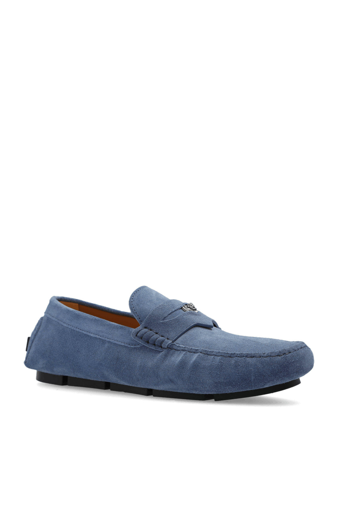 Versace o1s22i1n1224 Suede Leather Loafers in Light Blue Size US 8 / EU 41 - 4 Thumbnail