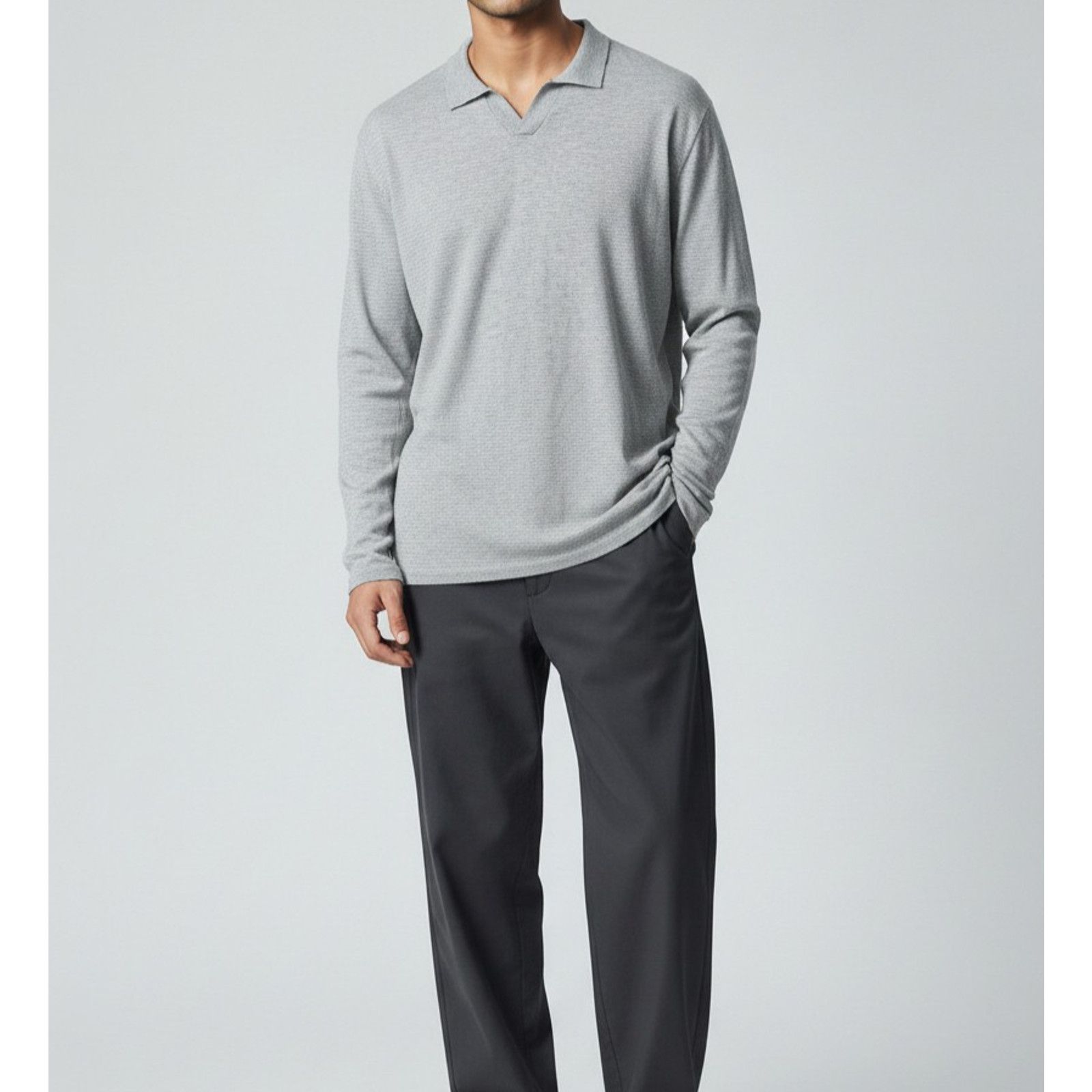 Robert Barakett ROBERT BARAKETT Gray Sarina Polo Sweater Size XXL $175 Size US XXL / EU 58 / 5 - 1 Thumbnail