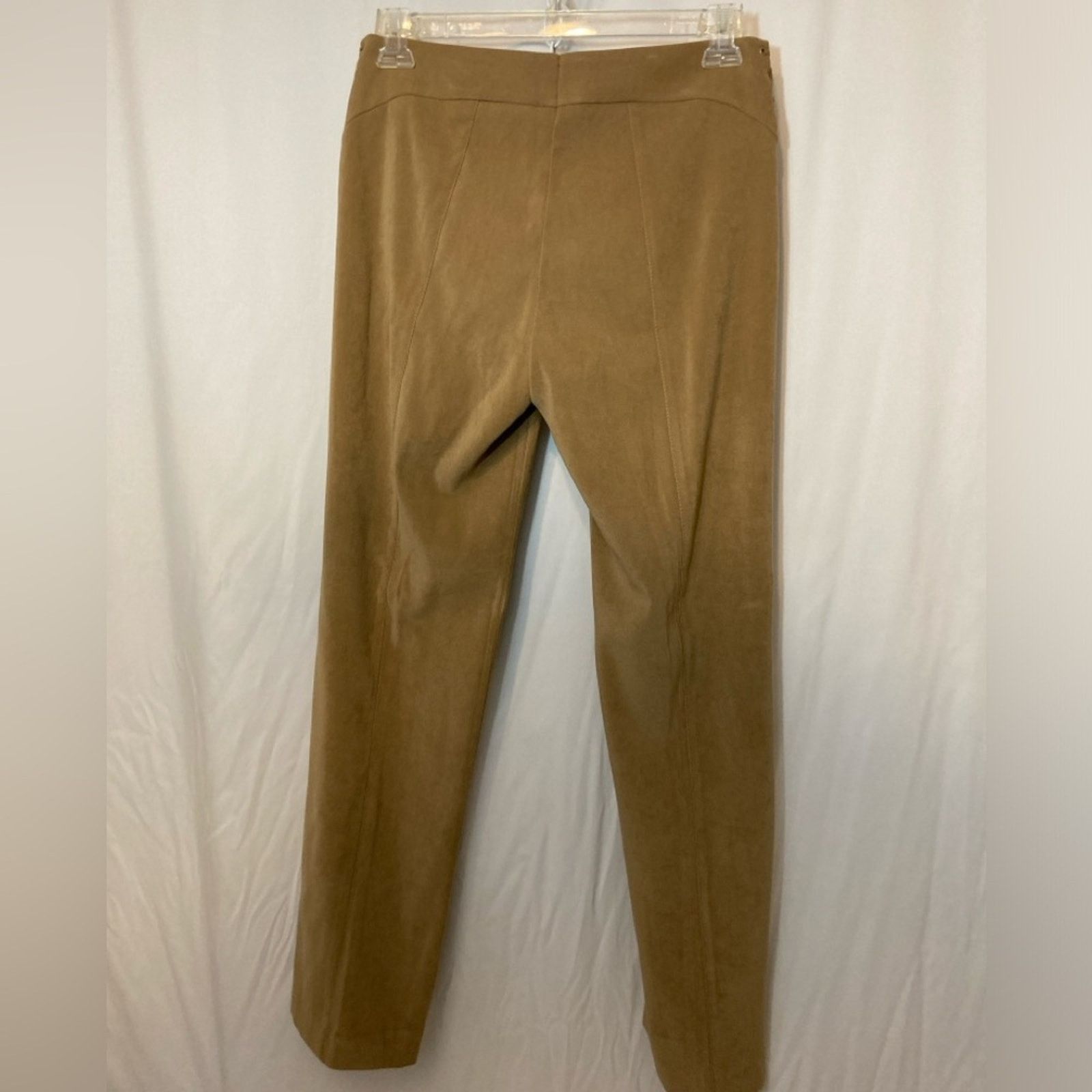 H&M H&M Hennes Faux Suede Tan Wide Leg Mid Rise Trousers Pants Size 34" / US 12 / IT 48 - 7 Thumbnail