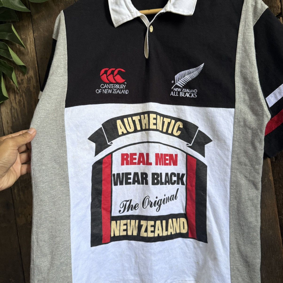 Canterbury of New Zealand Vintage Canterbury New Zealand Steinlager Rugby Shirt Size US L / EU 52-54 / 3 - 3 Thumbnail