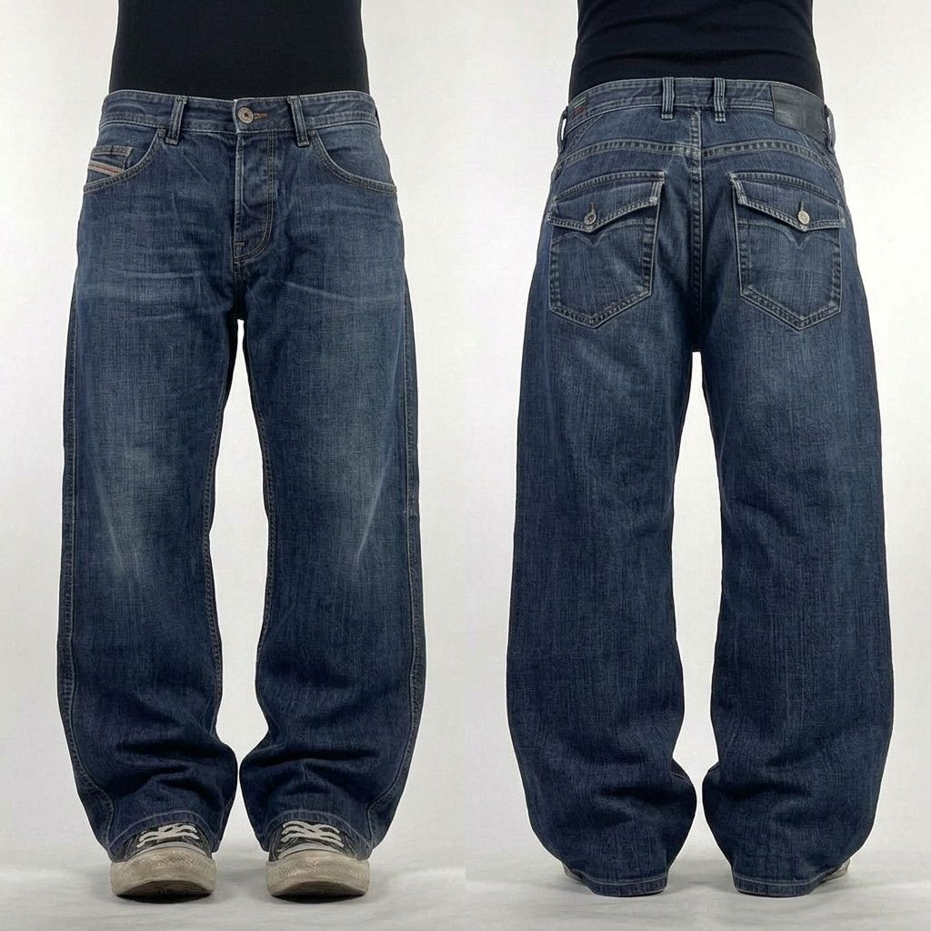 00’s archive DIESEL Wide Buggy denim y2k Diesel × Vintage Vintage Diesel Y2K Jeans Denim Pants | Grailed