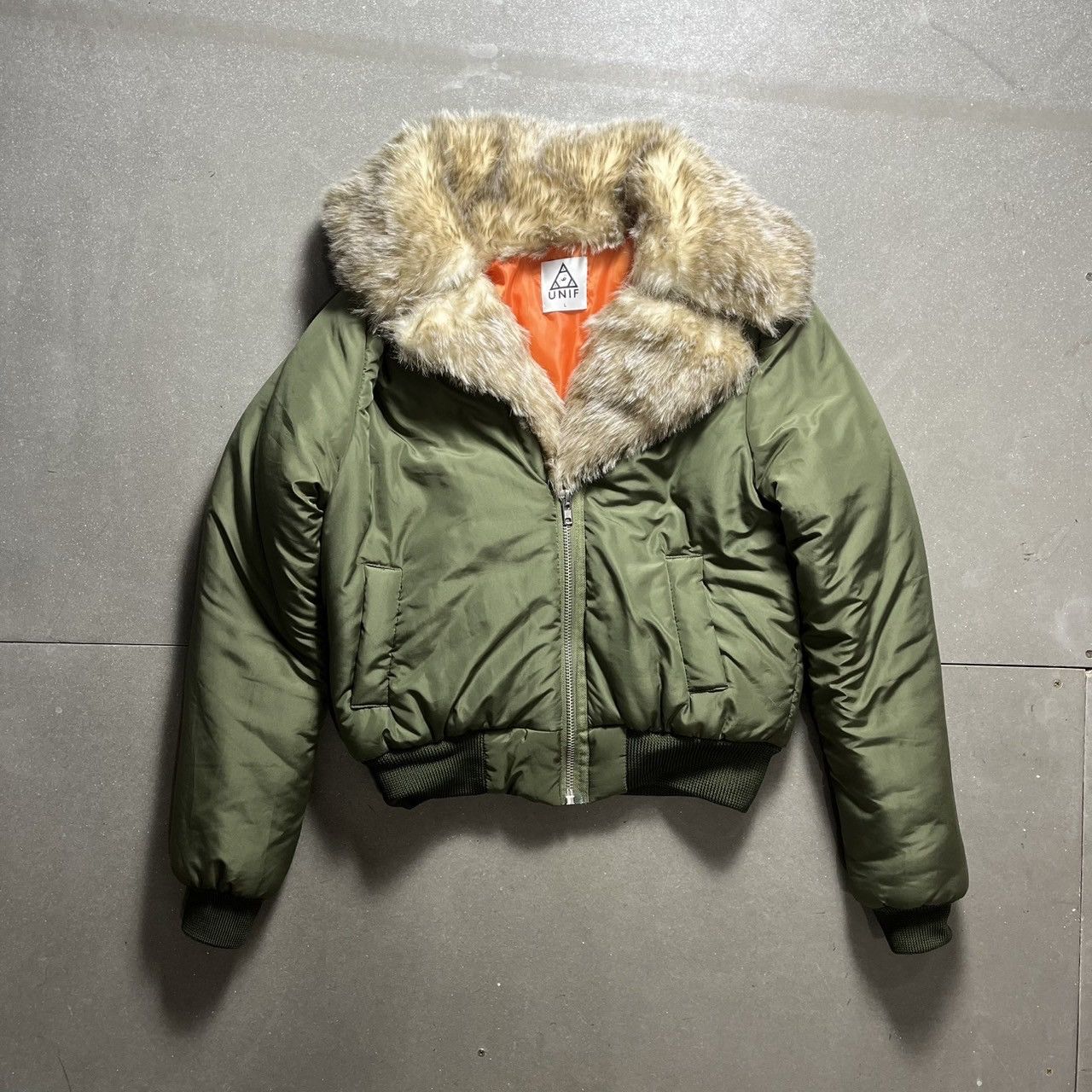 UNIF UNIF Faux Fur Bomber Jacket Size L / US 10 / IT 46 - 1 Thumbnail