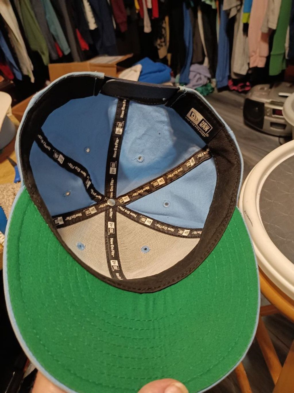 New Era Men's New Era UNC Tar Heels Light Blue Green Snapback Hat Size ONE SIZE - 5 Thumbnail