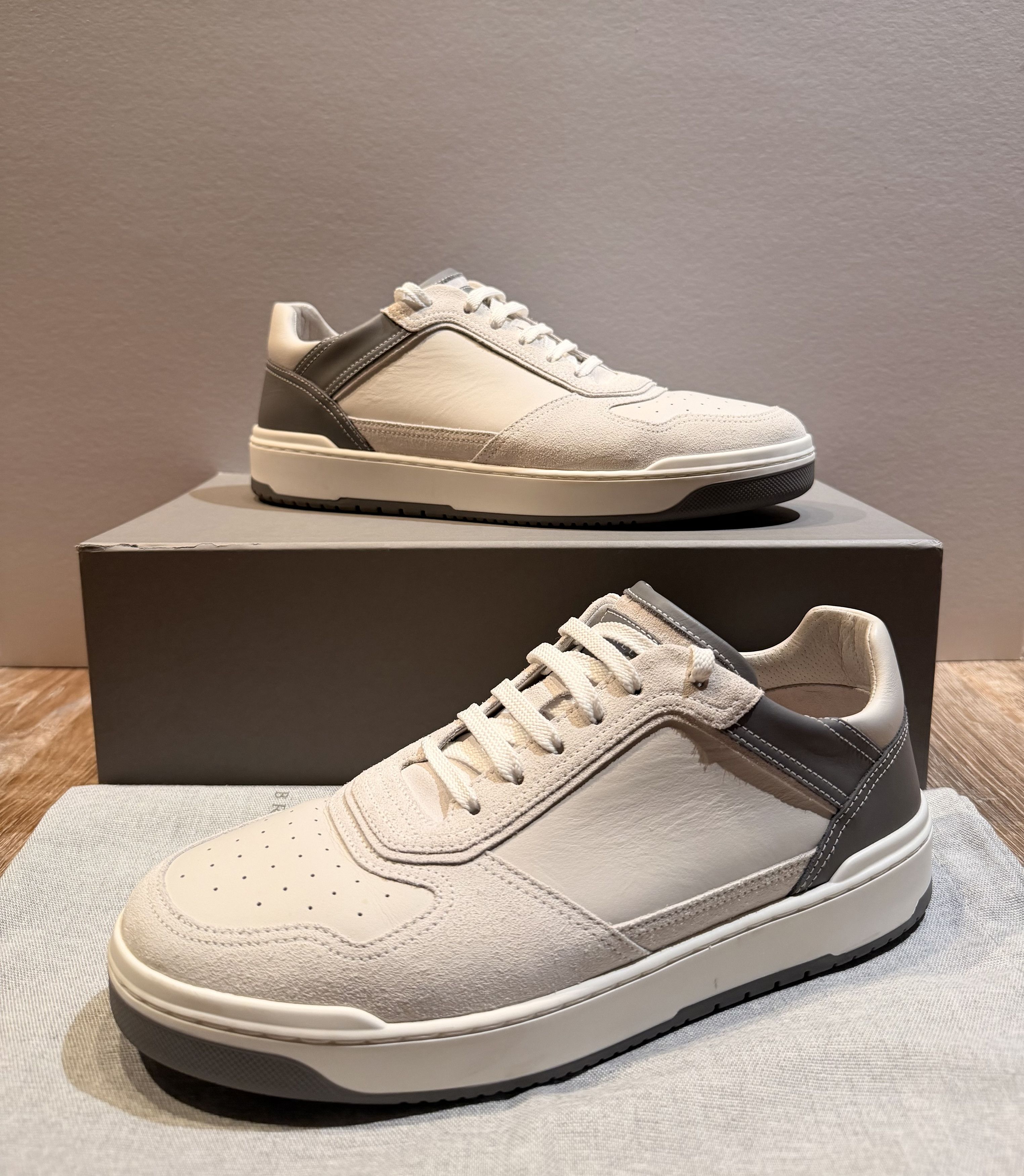 Brunello Cucinelli Brunello Cucinelli Leather Sneakers (Suede Accents) Size US 10 / EU 43 - 1 Thumbnail