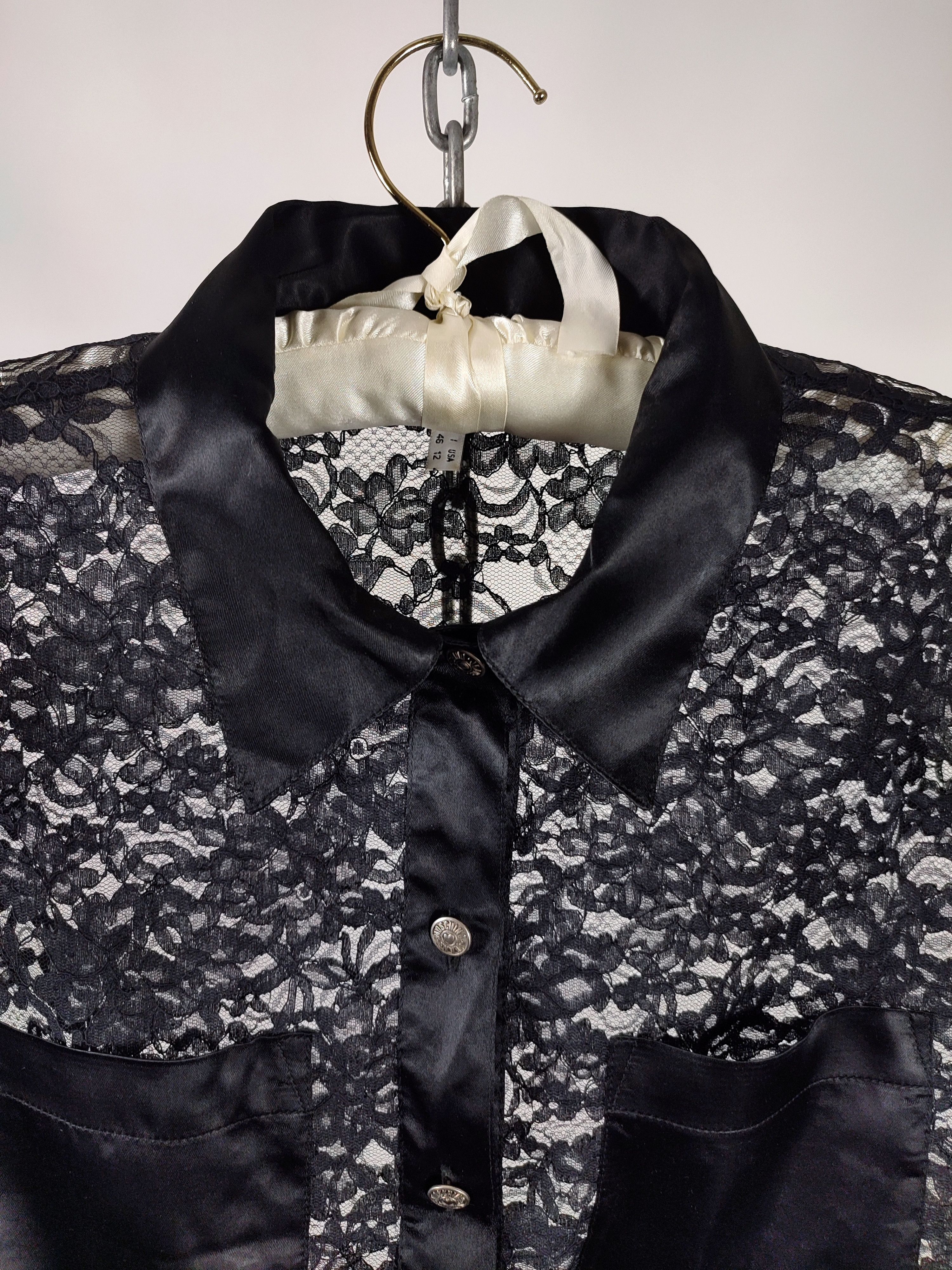 Love Moschino Love Moschino Lace Flower Vintage Blouse Size L / US 10 / IT 46 - 12 Thumbnail