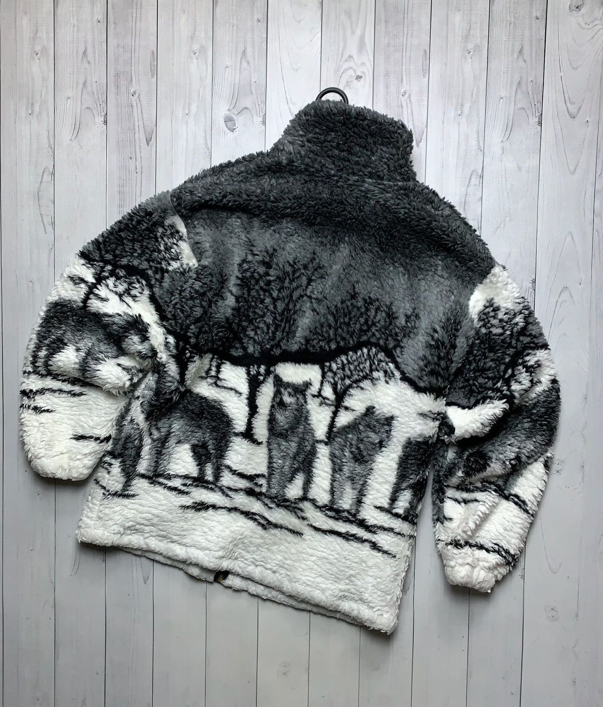 Vintage Vintage wolf fleece jacket rare big logo size M UK Size US M / EU 48-50 / 2 - 7 Thumbnail