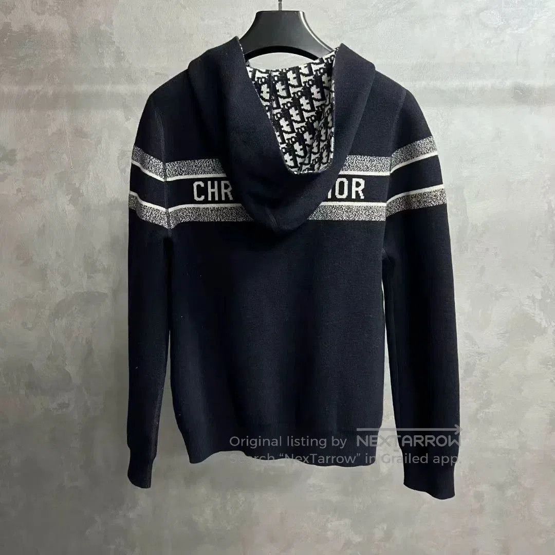 Dior navy blue reversible zip-up hoodie. Size US L / EU 52-54 / 3 - 2 Thumbnail