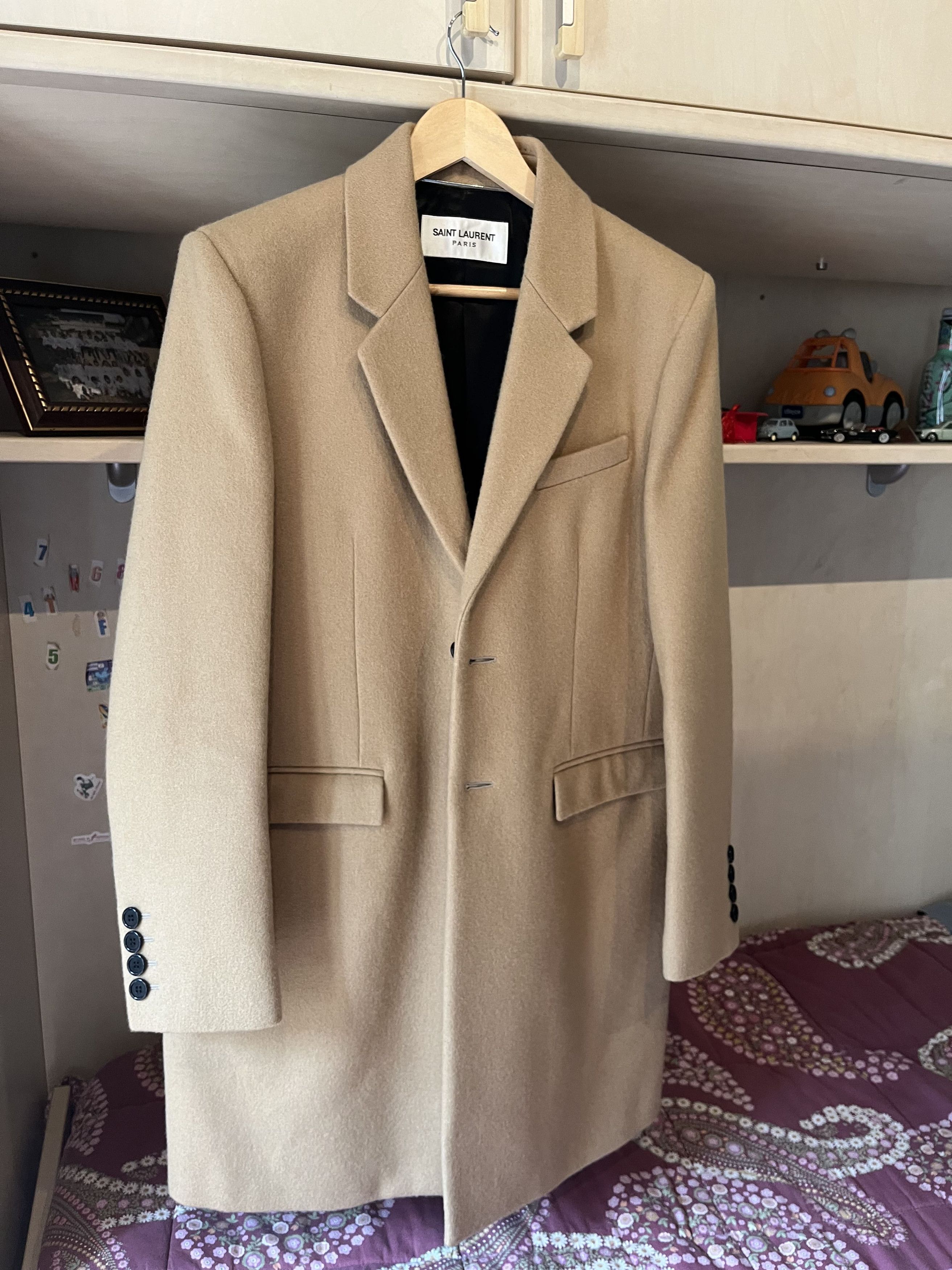 Saint Laurent Paris Saint Laurent 2020 Chesterfield Coat Feutre Sable Beige sz48 Size US M / EU 48-50 / 2 - 1 Thumbnail