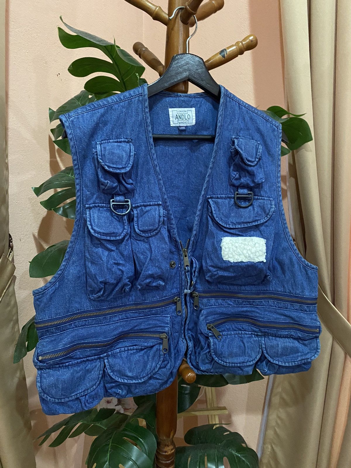 Japanese Brand Vintage Union Made Andlo Denim Vest for Outdoor Enthusiasts Size US L / EU 52-54 / 3 - 3 Thumbnail