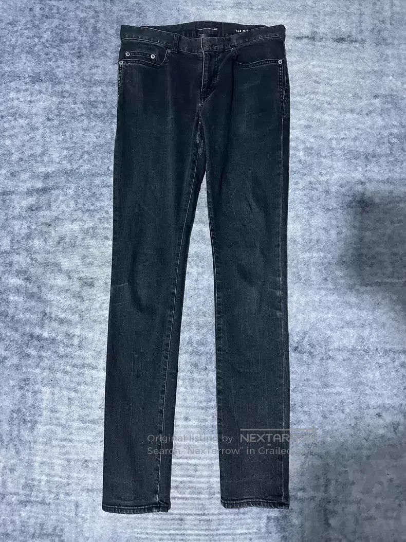 Saint Laurent Paris Saint Laurent Paris Black water-washed patchwork denim pan Size US 29 - 1 Thumbnail