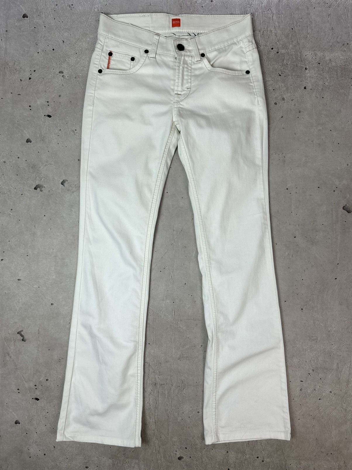 Hugo Boss Vintage Hugo Boss White Cotton Straight Women’s Jeans Size 25" / US 0 / IT 36 - 1 Thumbnail