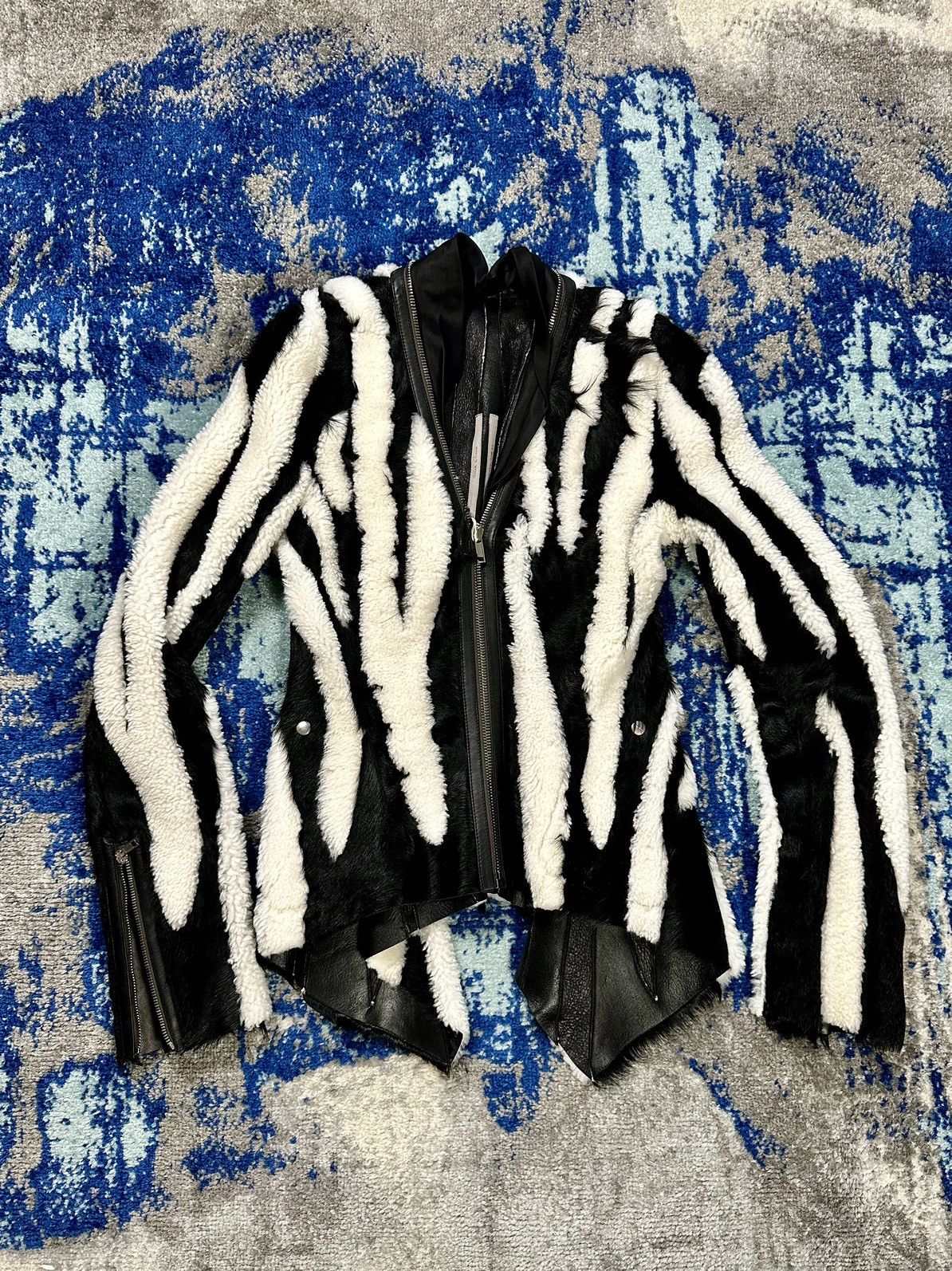 image of Rick Owens Shearling Jacket Gethsemane F/w 21 in Black, Women's (Size Small)