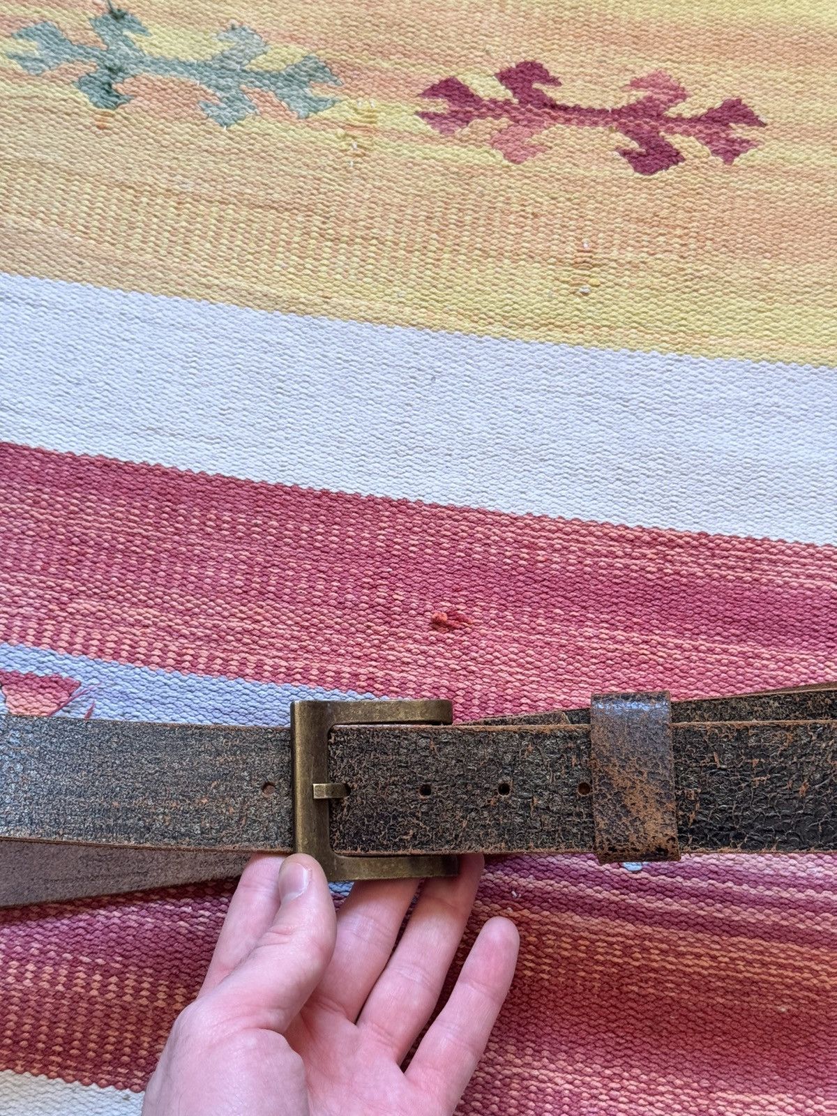NEXT Vintage 00’s Next y2k Brown Genuine Leather Belt Size ONE SIZE - 2 Thumbnail