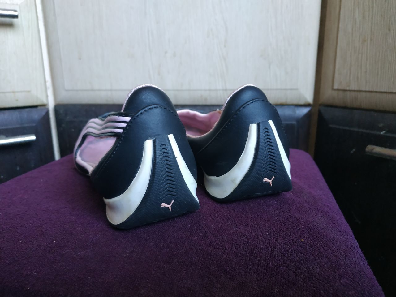 Vintage Puma Espera Patent LeatherBallet Flats Y2K PinkBlack