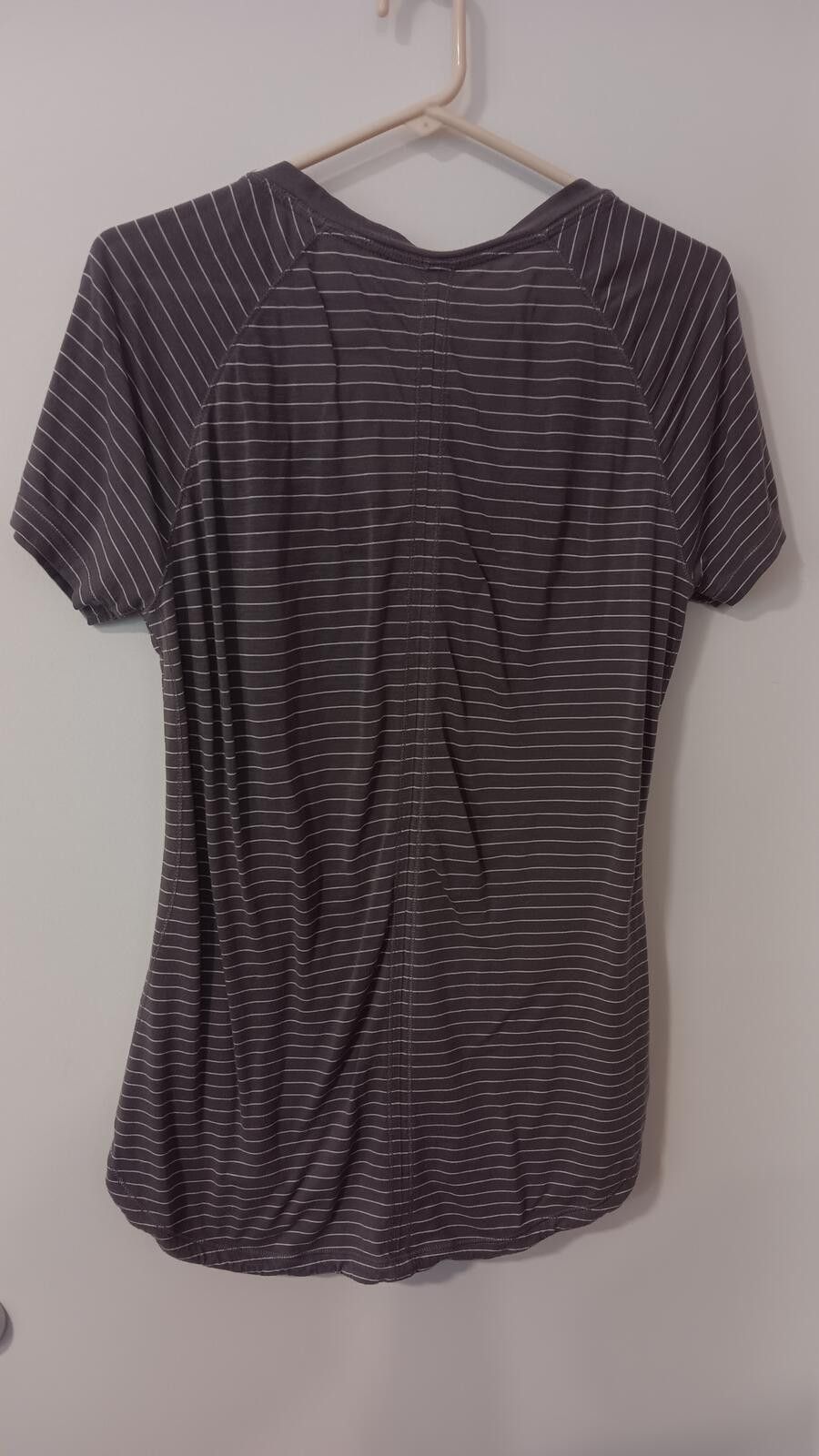 Other Gray Striped Short Sleeve Top Size L / US 10 / IT 46 - 2 Thumbnail