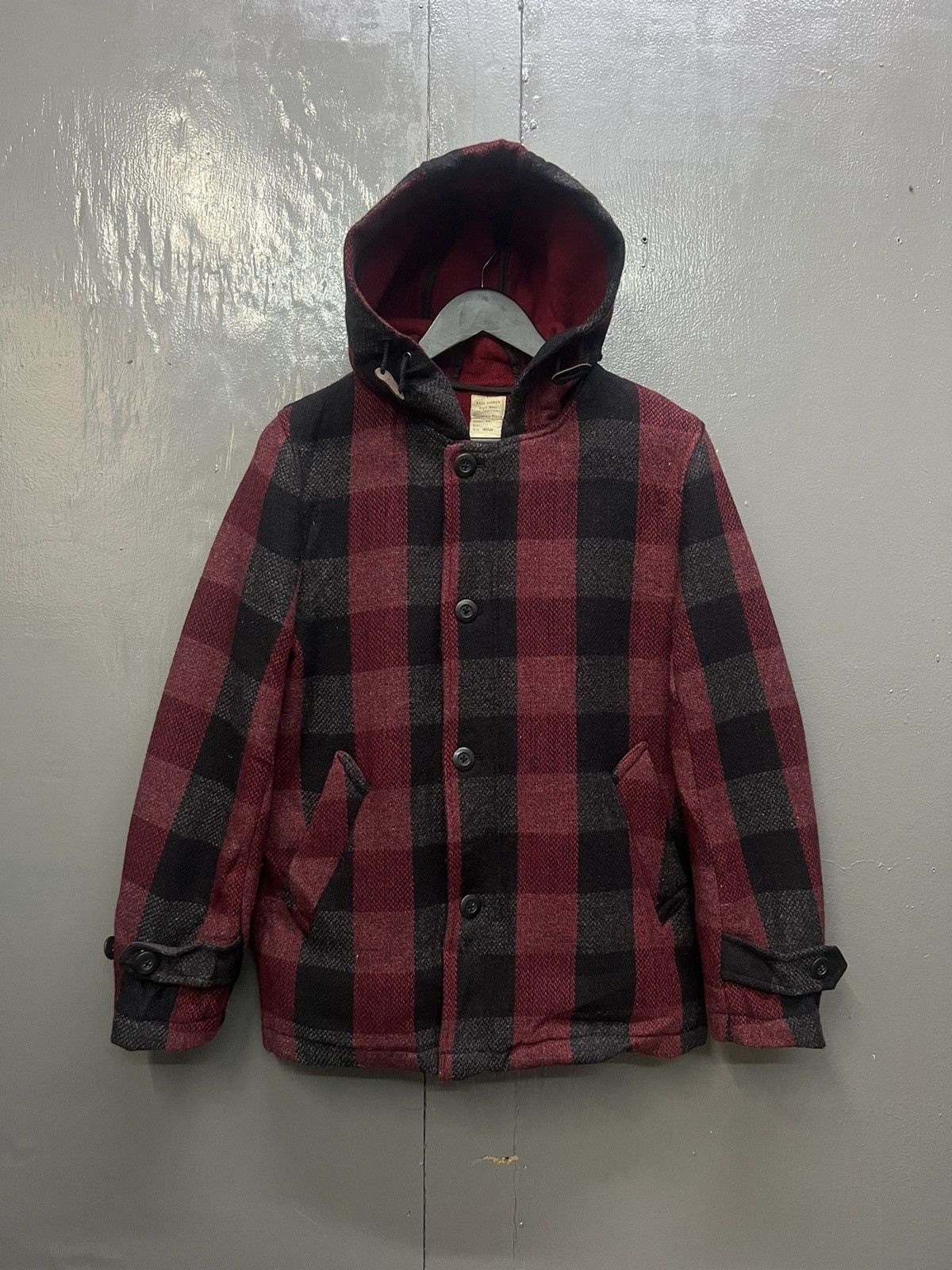 Back Number Wool Plaid Jacket