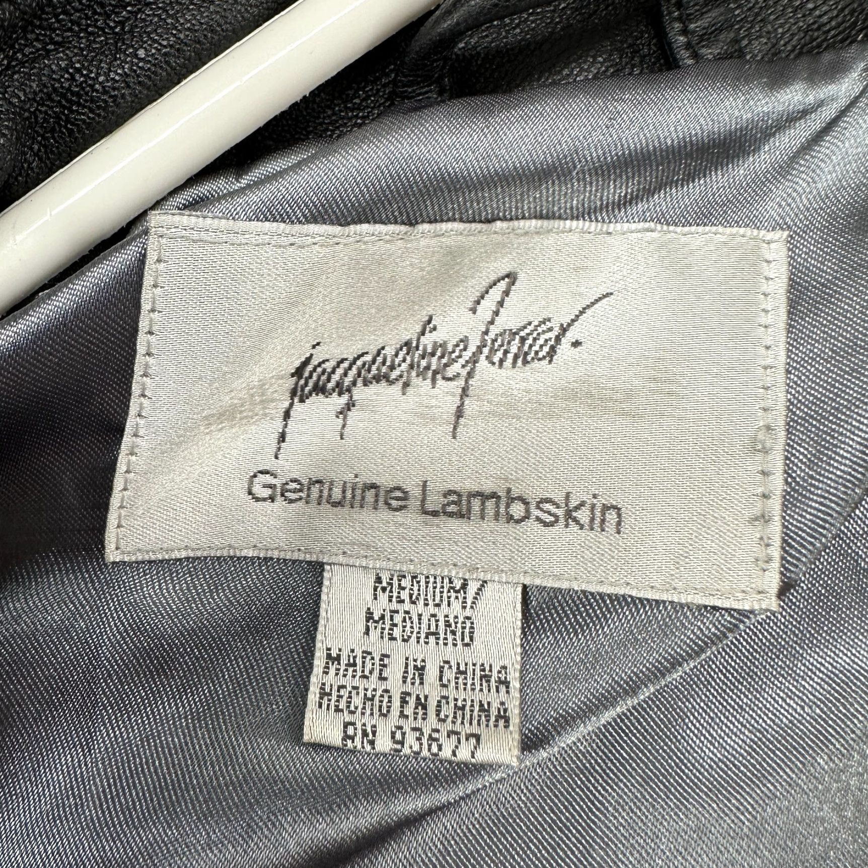 Vintage VINTAGE Jacqueline Ferrar Jacket Womens M Black Lambskin Full Zip Lined Motorcycle Style 90s Pockets Womens Size M / US 6-8 / IT 42-44 - 7 Thumbnail