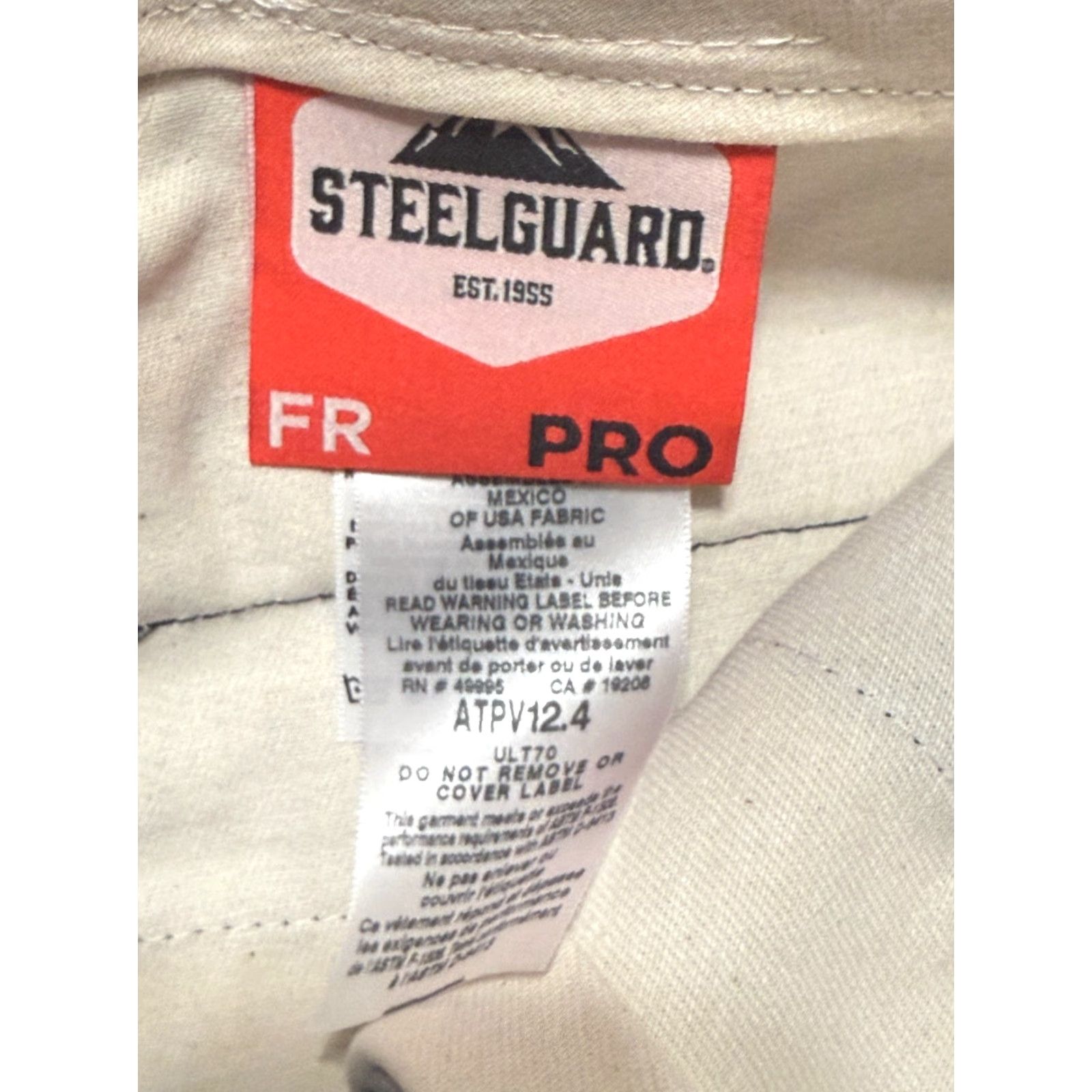 Vintage Steelguard Pants Mens 36x29.5 Blue Flame-Resistant Cargo Pockets Work Pant Size US 36 / EU 52 - 4 Thumbnail