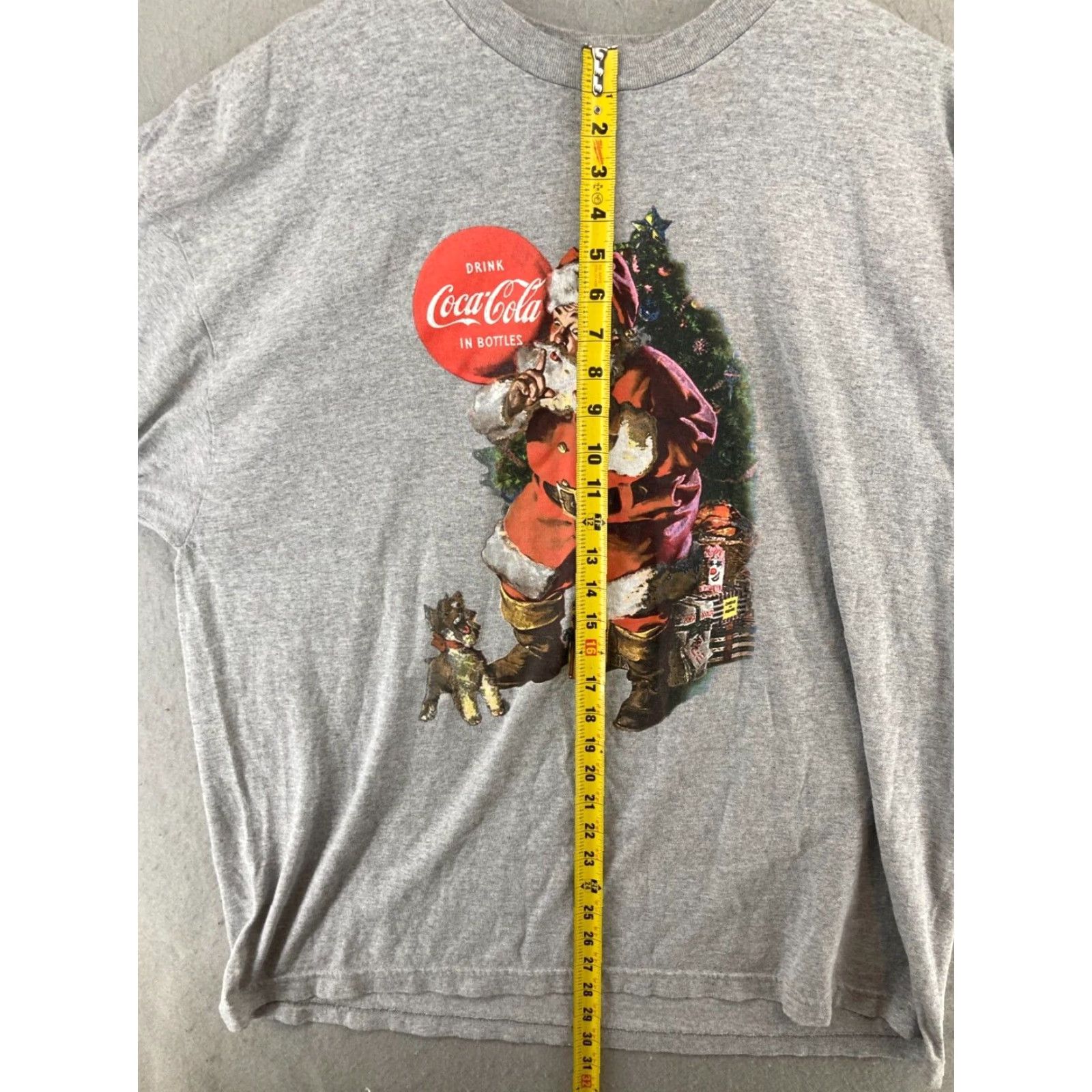Vintage Coca-Cola T-Shirt Men 3XL Gray Christmas Mens Size US XXL / EU 58 / 5 - 3 Thumbnail
