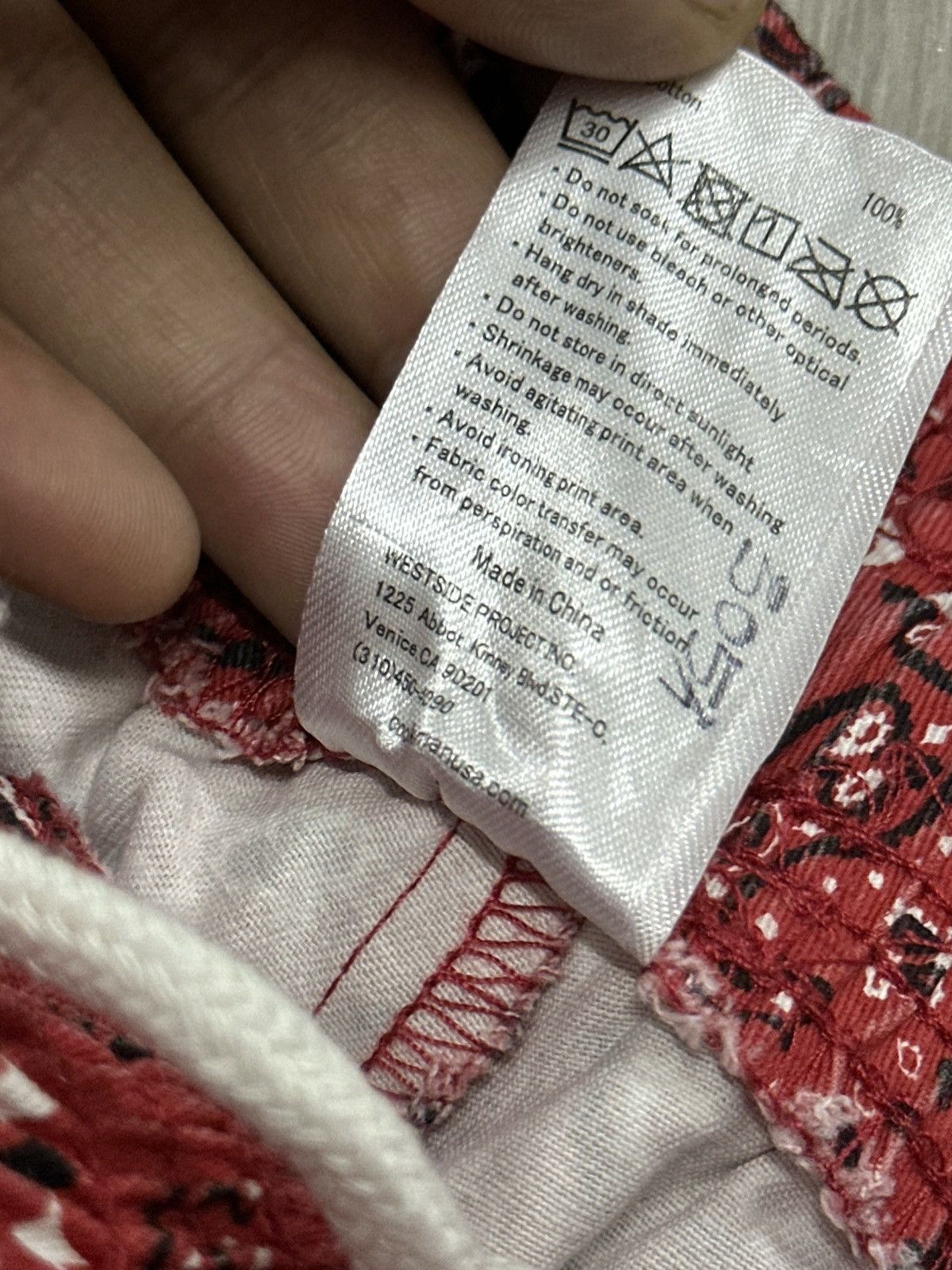 Designer Cookman Chef Short Pants - Red Paisley Size US 30 / EU 46 - 10 Thumbnail