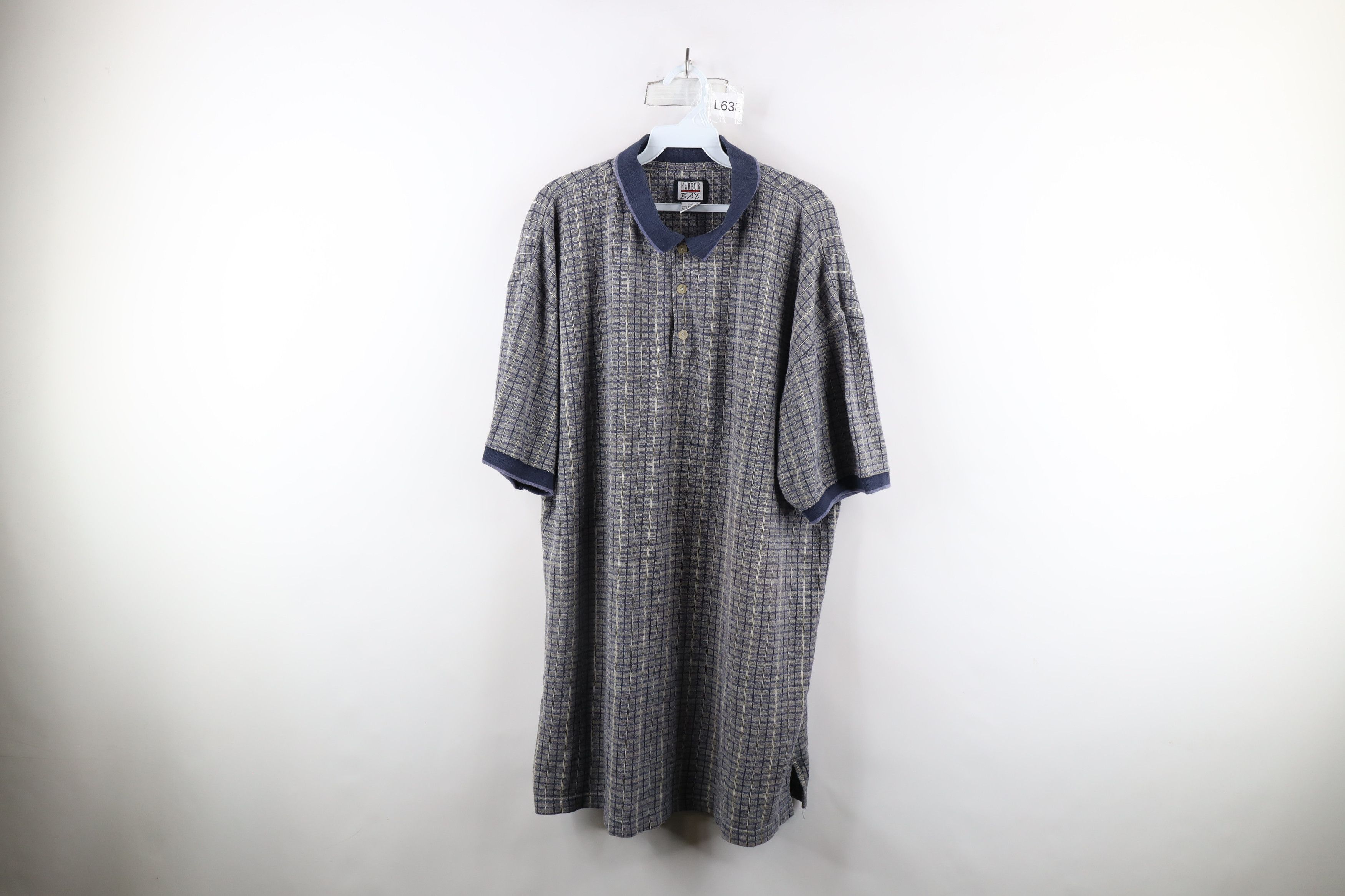 Vintage Vintage 90s Streetwear Striped Plaid Knit Collared Golf Polo Size US XXL / EU 58 / 5 - 1 Thumbnail