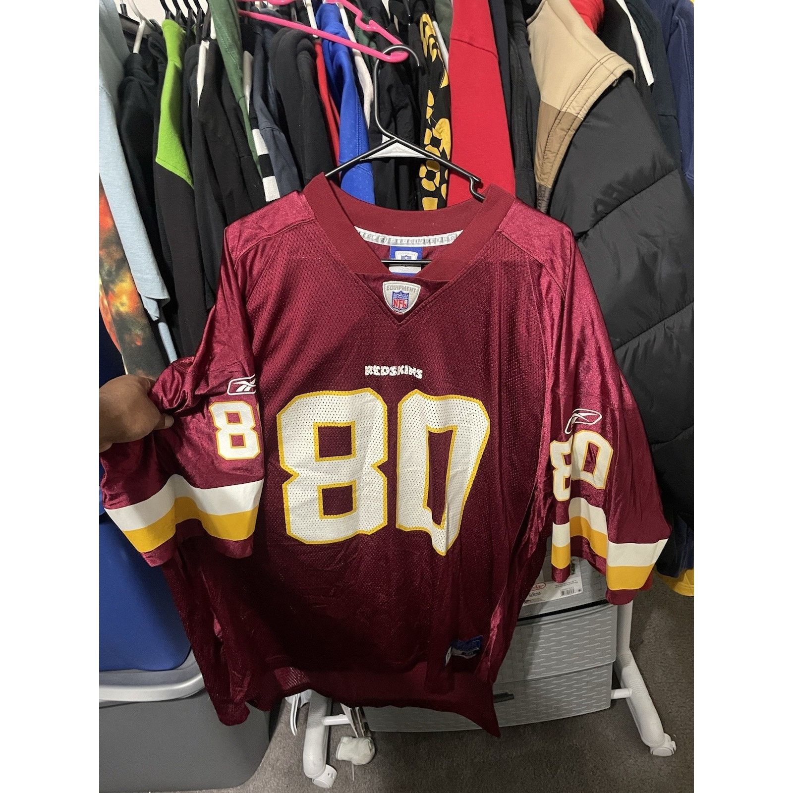 Reebok Size 2XL-Vintage Washington Redskins Laveranues Coles #80NFL Size US XXL / EU 58 / 5 - 1 Thumbnail