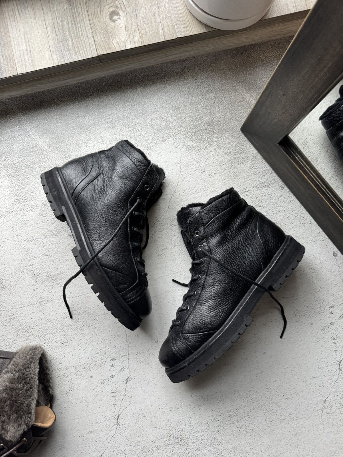 Santoni Santoni St Moritz Luxury Italy Winter Leather Black Boots Size US 11 / EU 44 - 1 Thumbnail