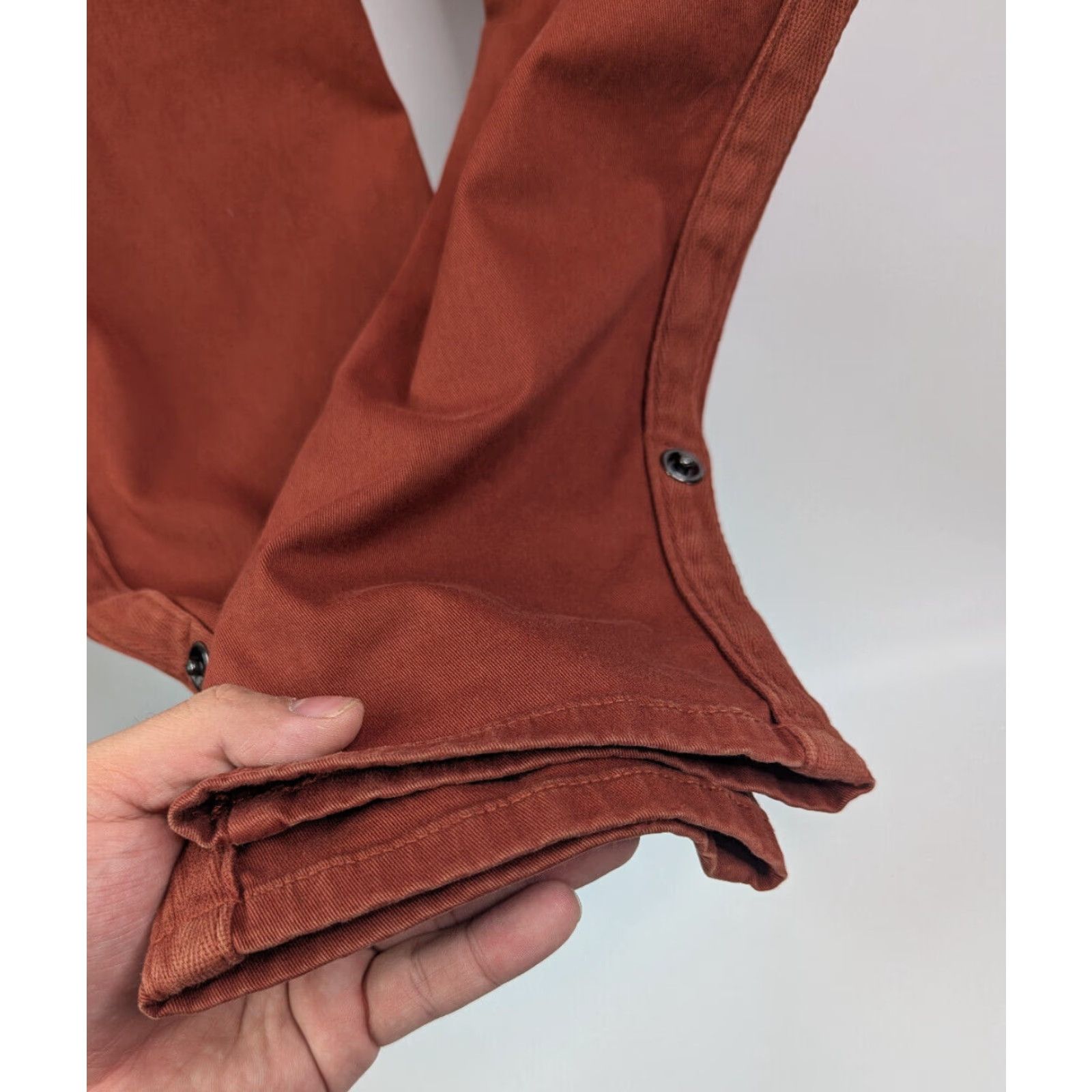 Torrid Torrid Pants Womens Size 12 Straight Cuffed Rust Maroon Trousers Blue? Size 34" / US 12 / IT 48 - 3 Thumbnail