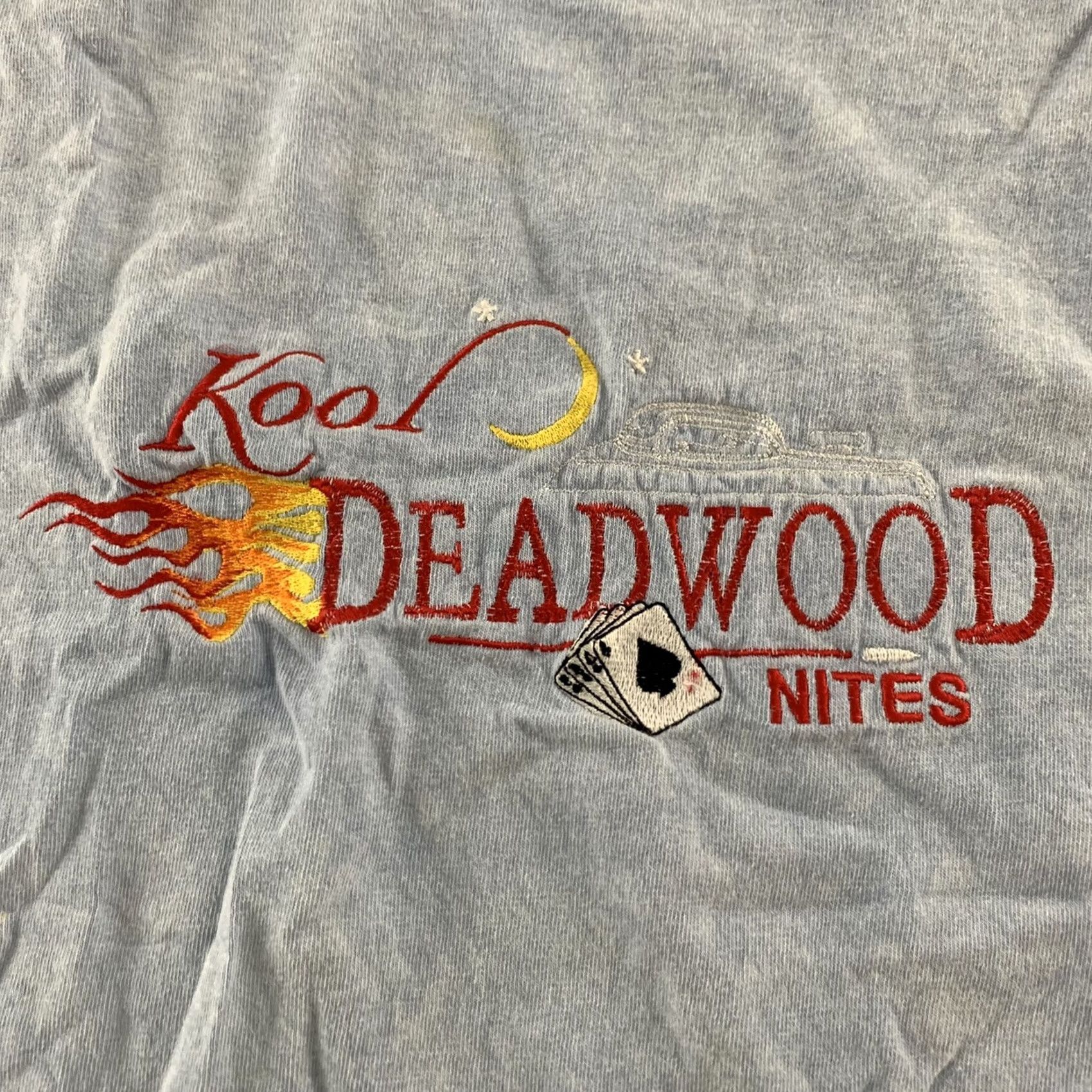 Deadwood VINTAGE Times Square Sportswear Deadwood Men's S/S T Shirt Embroidered Large Blue Size US L / EU 52-54 / 3 - 2 Thumbnail