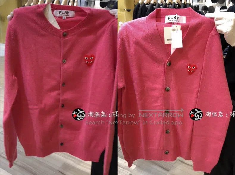 Comme des Garcons Heart-Shaped Fleece Cardigan