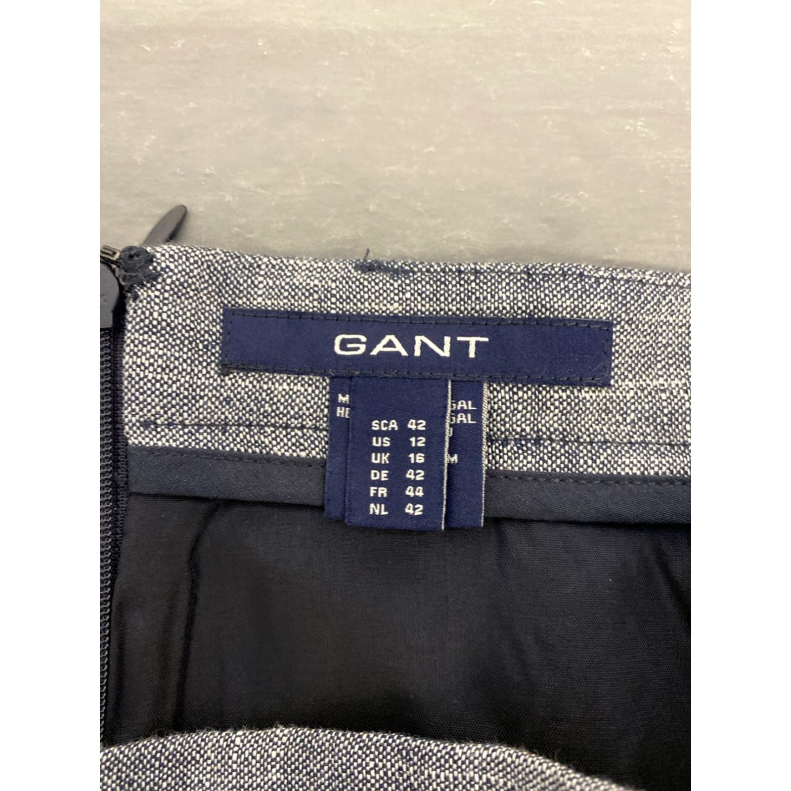 Gant VINTAGE GANT Skirt Womens Size 12 Gray Linen Mini Casual Ladies Size 34" / US 12 / IT 48 - 7 Thumbnail