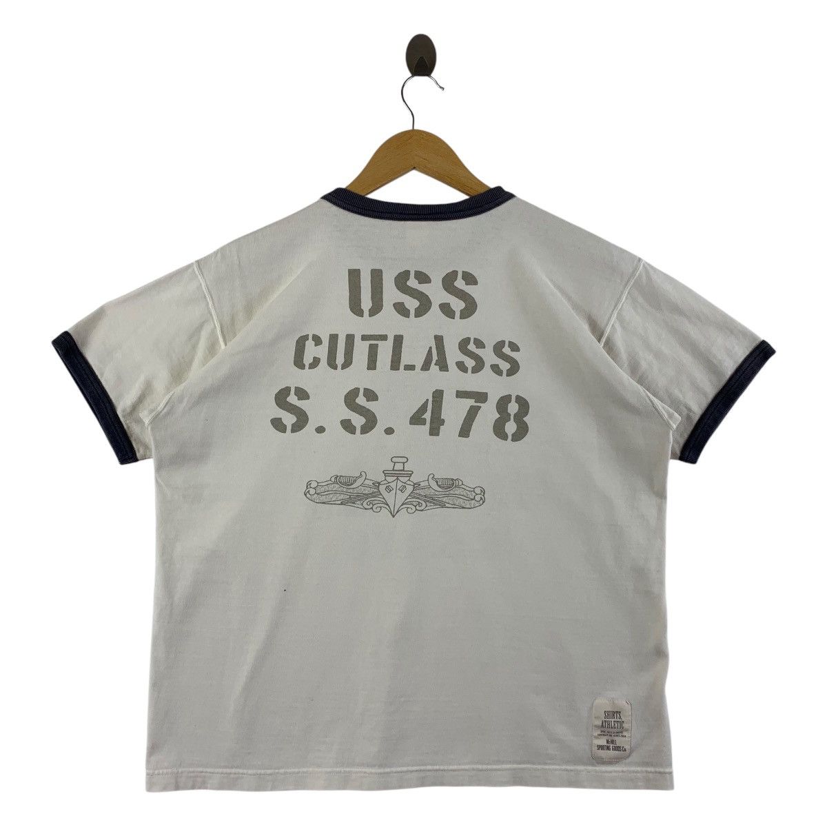 Japanese Brand × TOYS McCOY × The Real McCoy's TOY’S Mc COYS X TOM N JERRY Uss cutlas spellout tee Size US XL / EU 56 / 4 - 4 Thumbnail