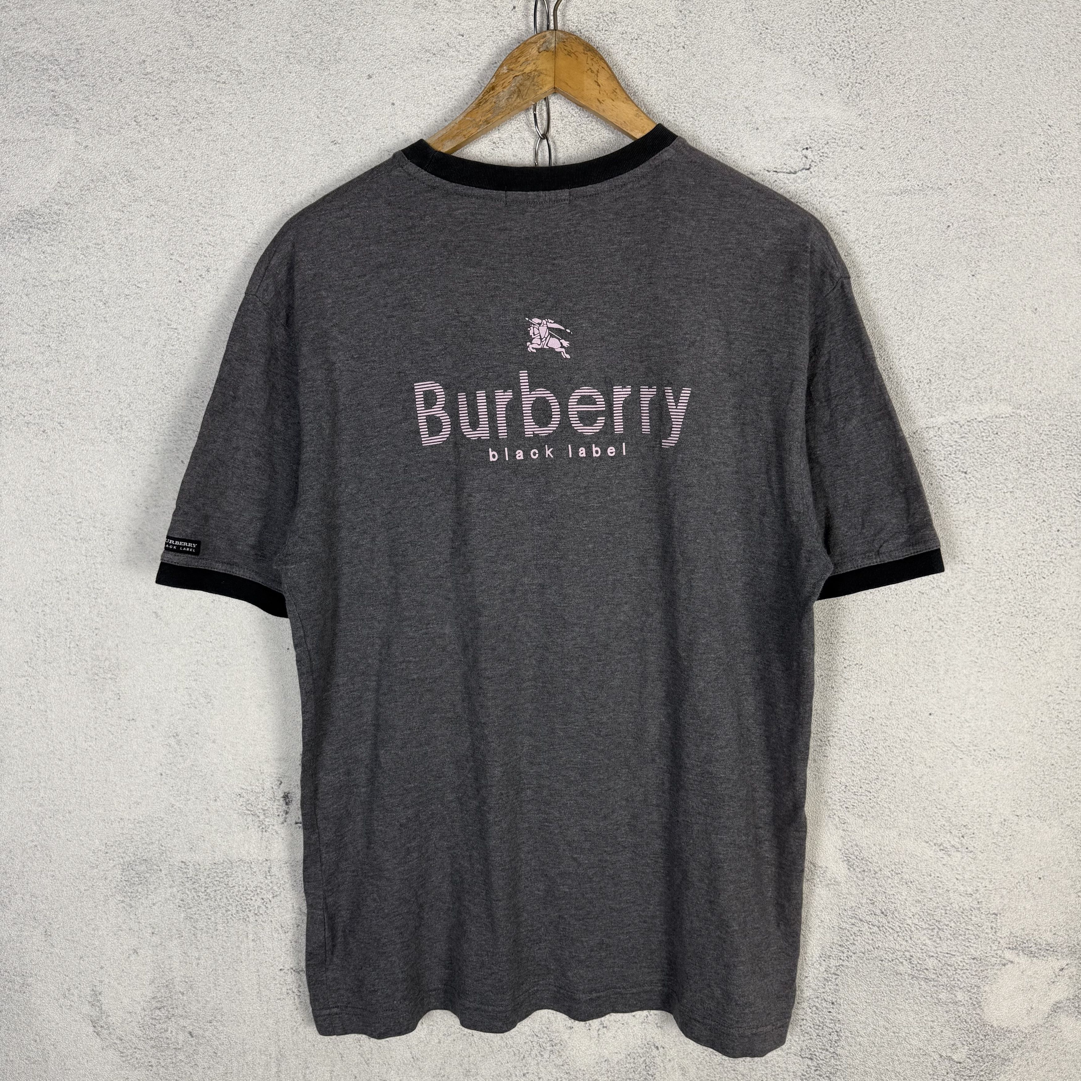 Burberry Vintage Burberry Black Label Ringer Tshirt Size US M / EU 48-50 / 2 - 3 Thumbnail