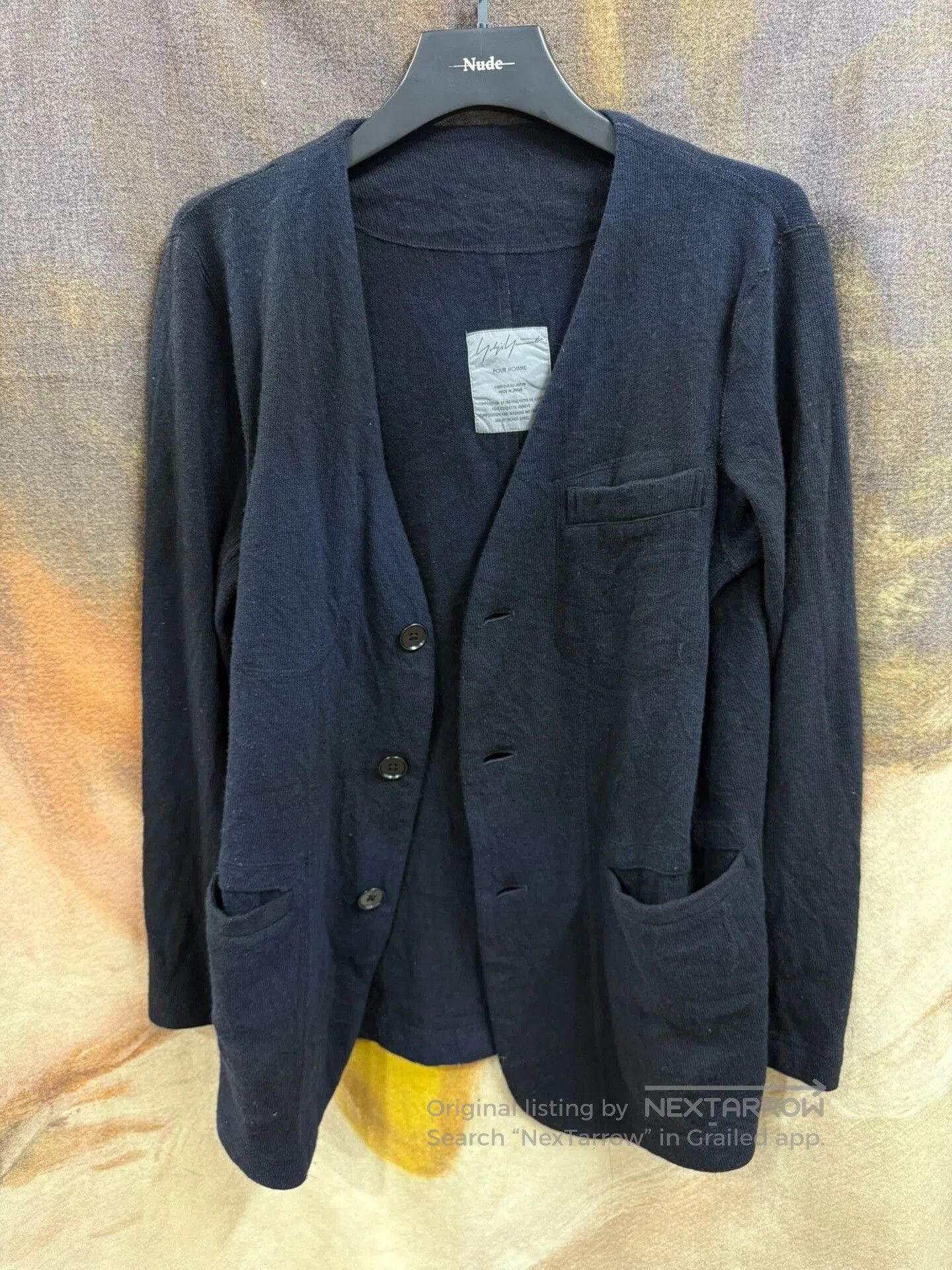 Yohji Yamamoto yohji yamamoto pour homme dyed wool cardigan. Size US M / EU 48-50 / 2 - 9 Thumbnail