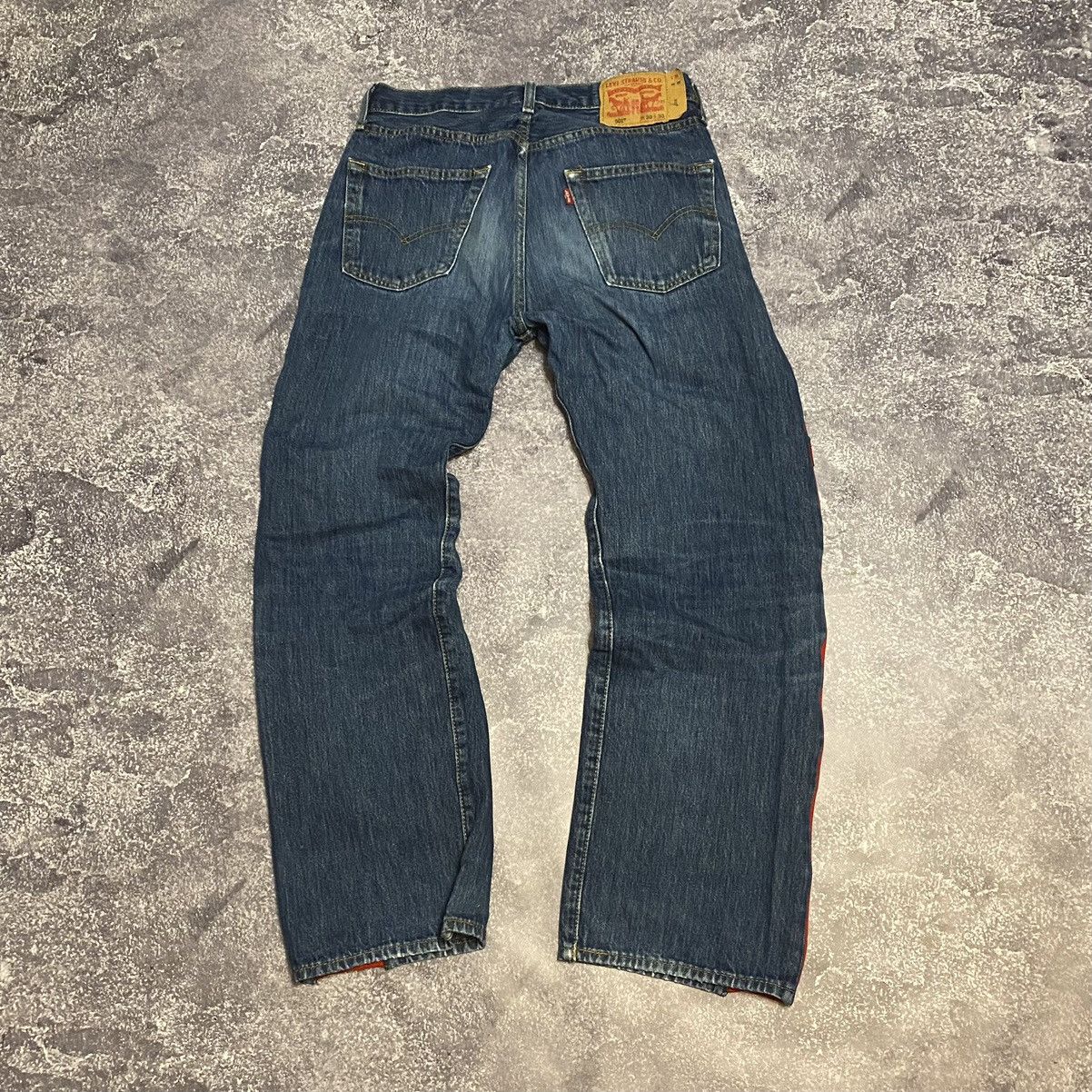 Levi's × Vintage RARE Vintage custom Reworked Levi’s x Adidas denim y2k Size US 32 / EU 48 - 4 Thumbnail