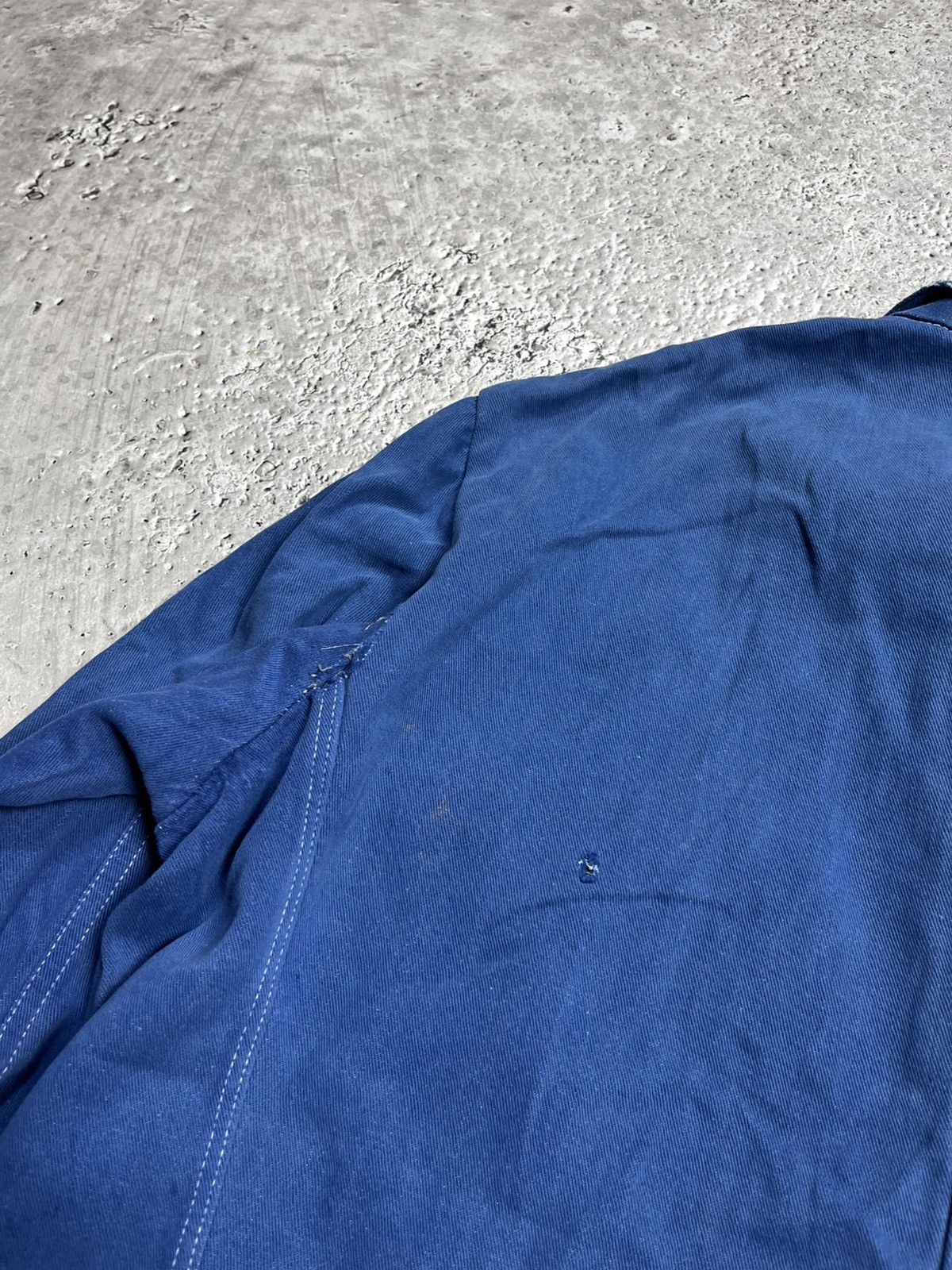 Other Vintage Workwear Distressed French Chore Jacket Blue Canvas Size US M / EU 48-50 / 2 - 15 Thumbnail