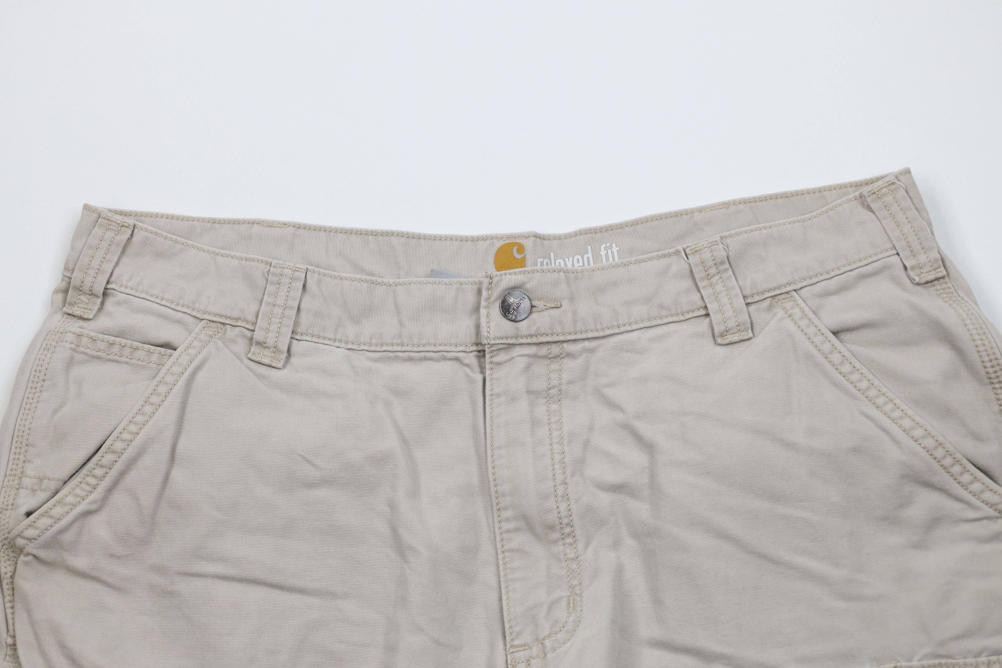 Carhartt Vintage Y2K Carhartt Relaxed Fit Cargo Shorts Beige Cotton Size US 38 / EU 54 - 2 Thumbnail